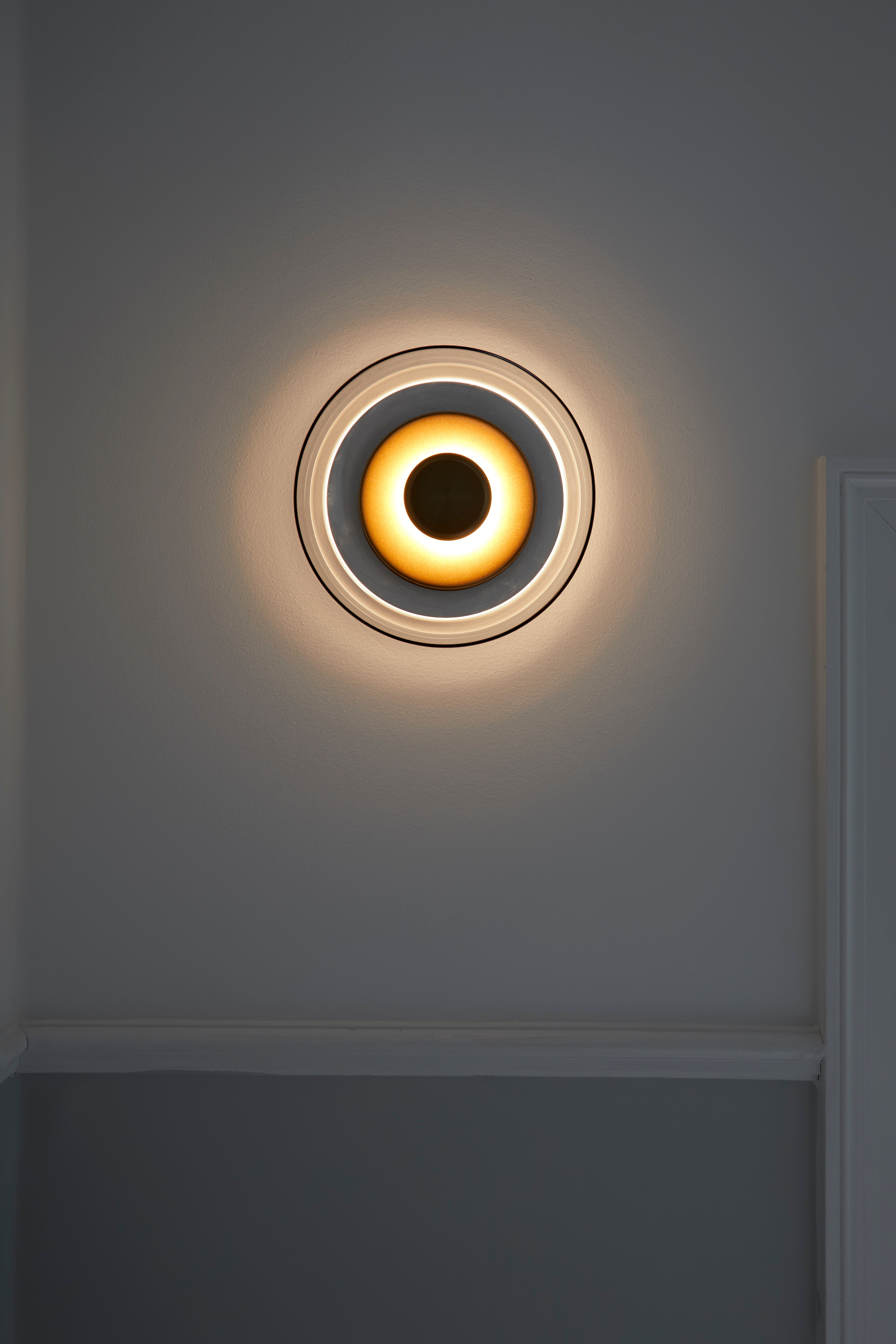 Wandlamp BLOSSI goud met transparant glas