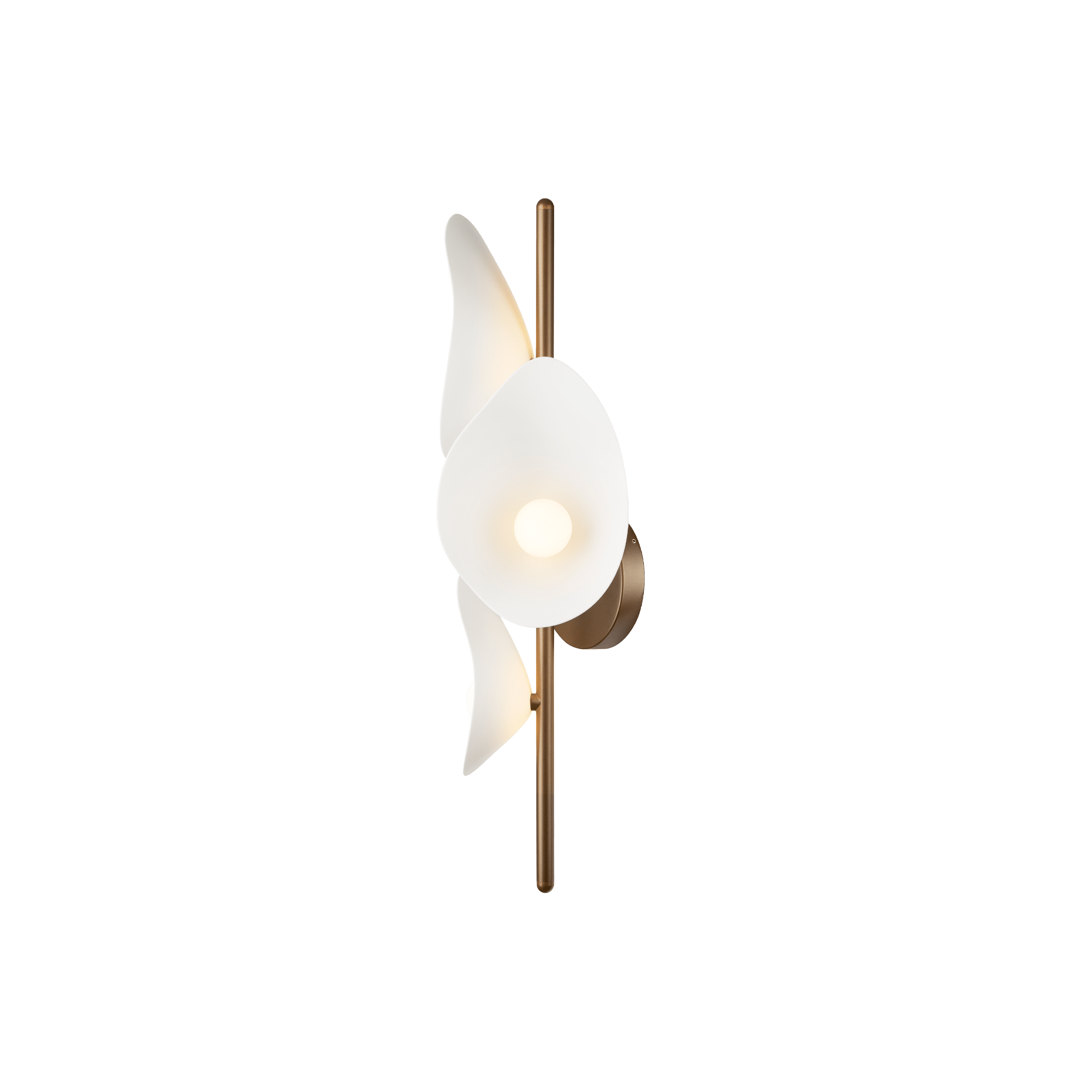 Lampa ścienna FLORII 3 ciemnobrązowy z białym – Nuura
