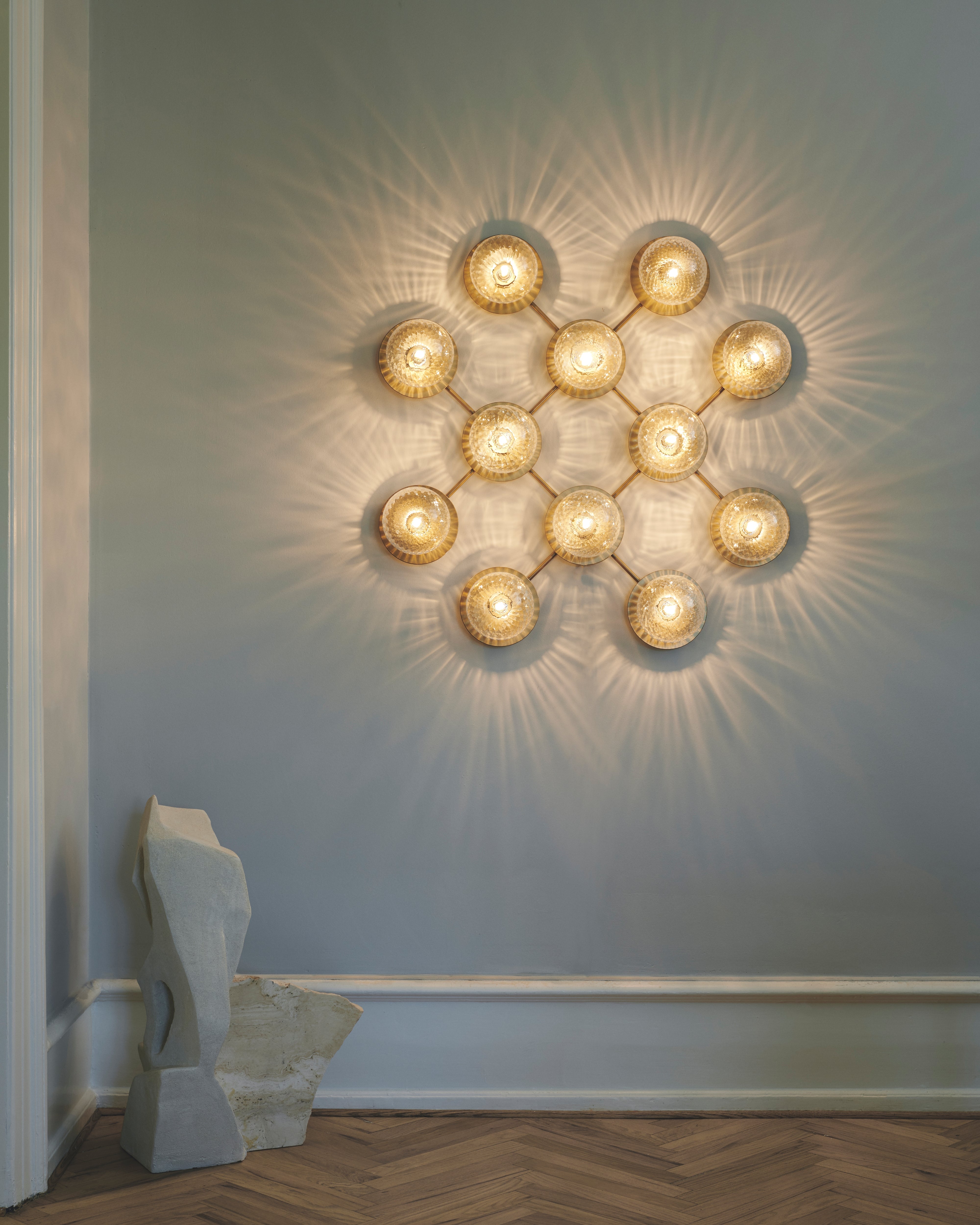 Wandlamp LIILA 12 goud met transparant glas