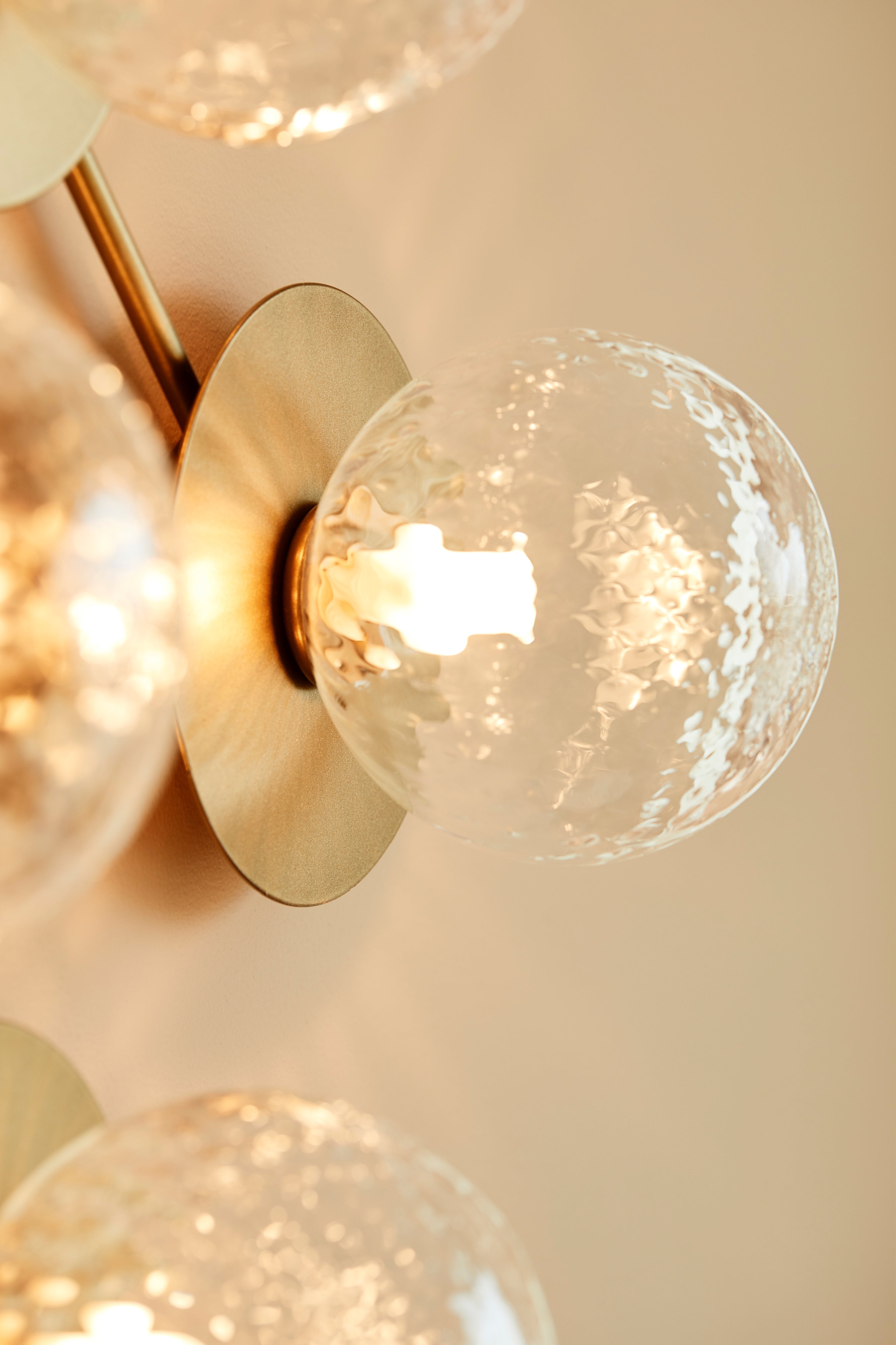 Wandlamp LIILA 12 goud met transparant glas