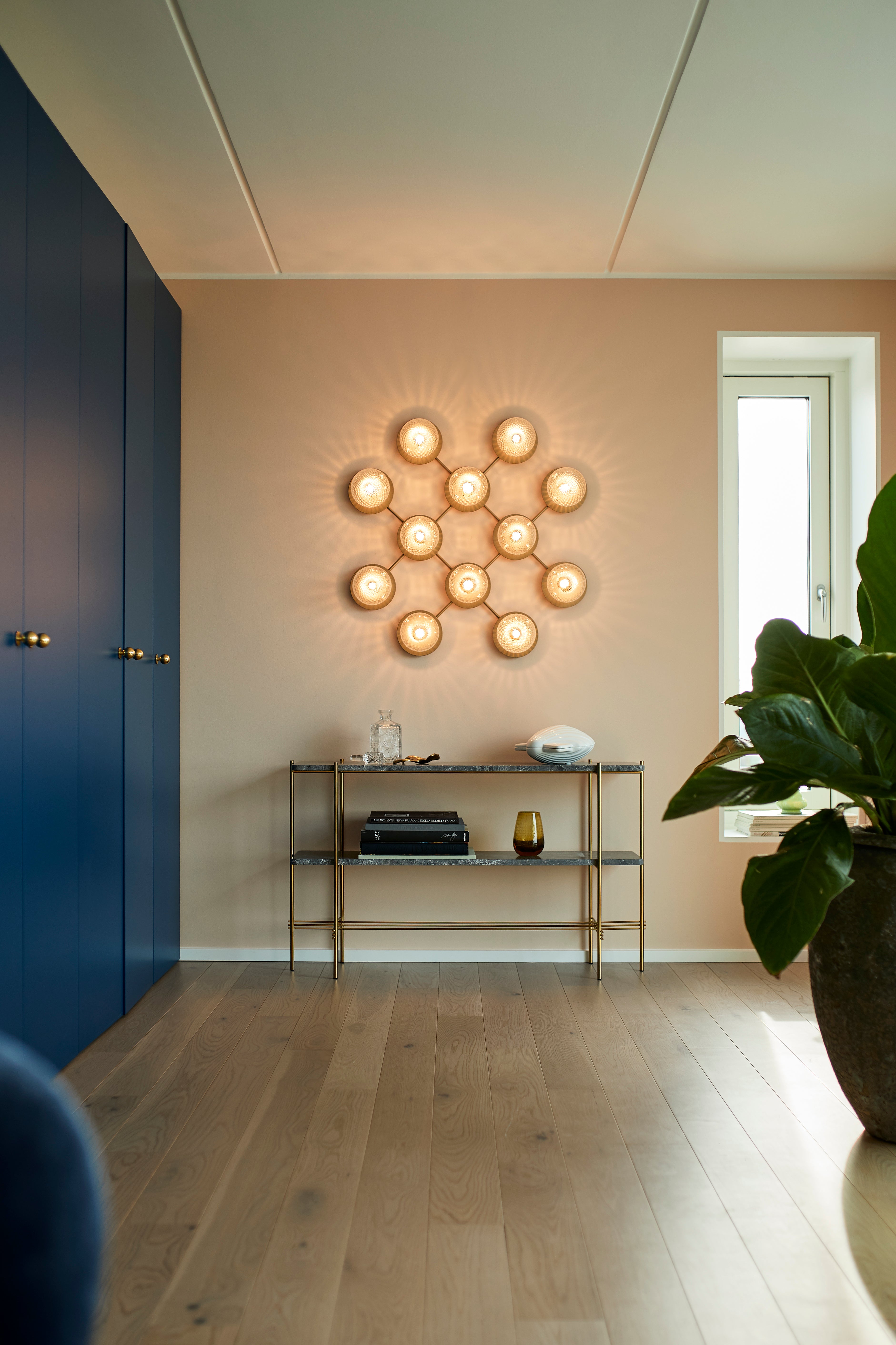 Wandlamp LIILA 12 goud met transparant glas