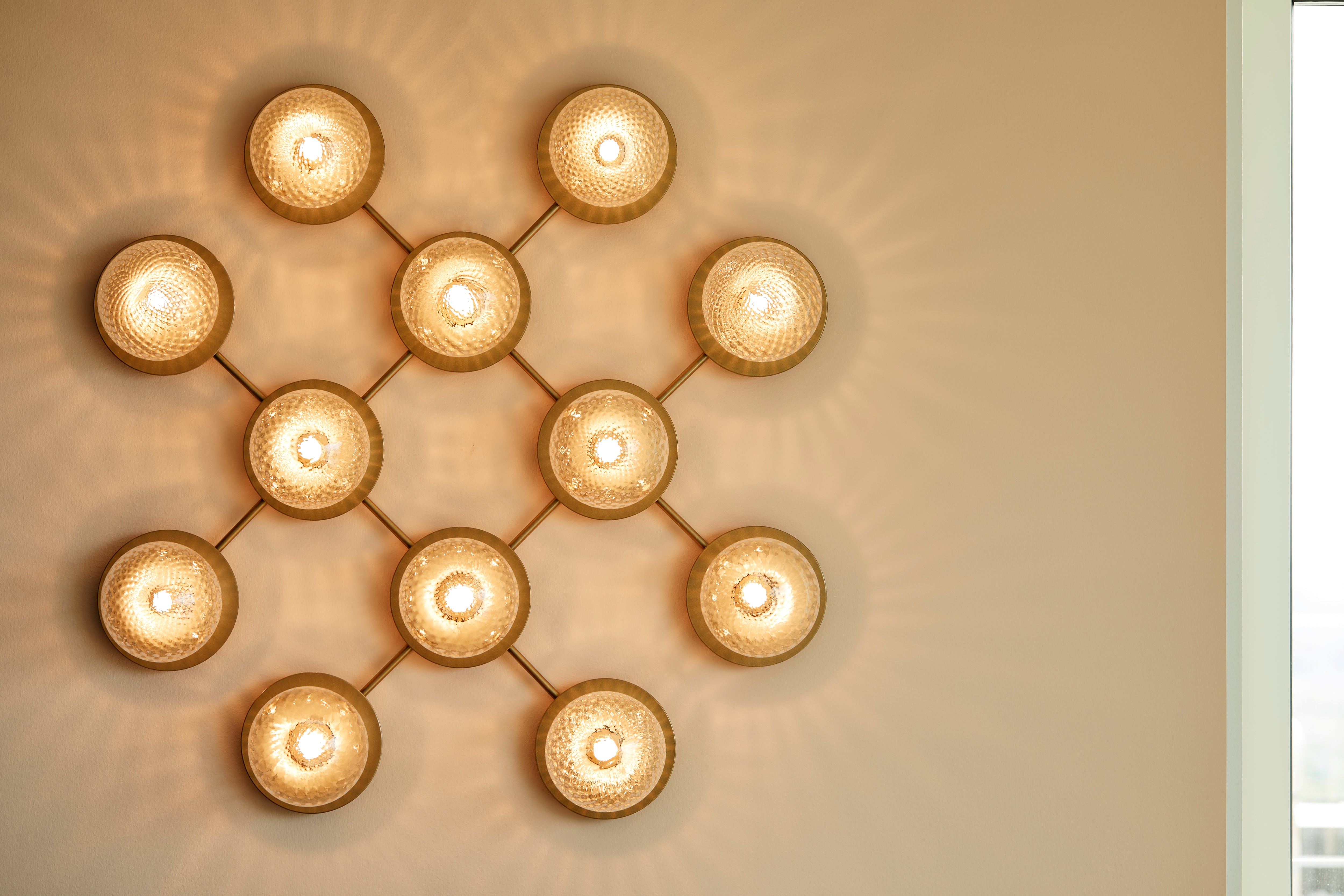 Wandlamp LIILA 12 goud met transparant glas