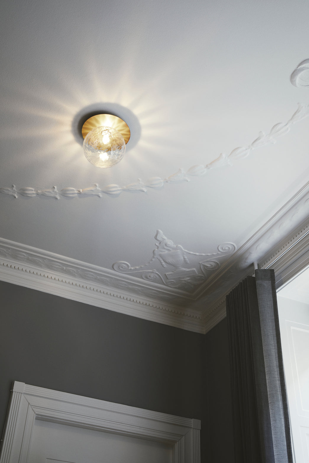 Inbouw wandlamp LIILA goud met transparant glas