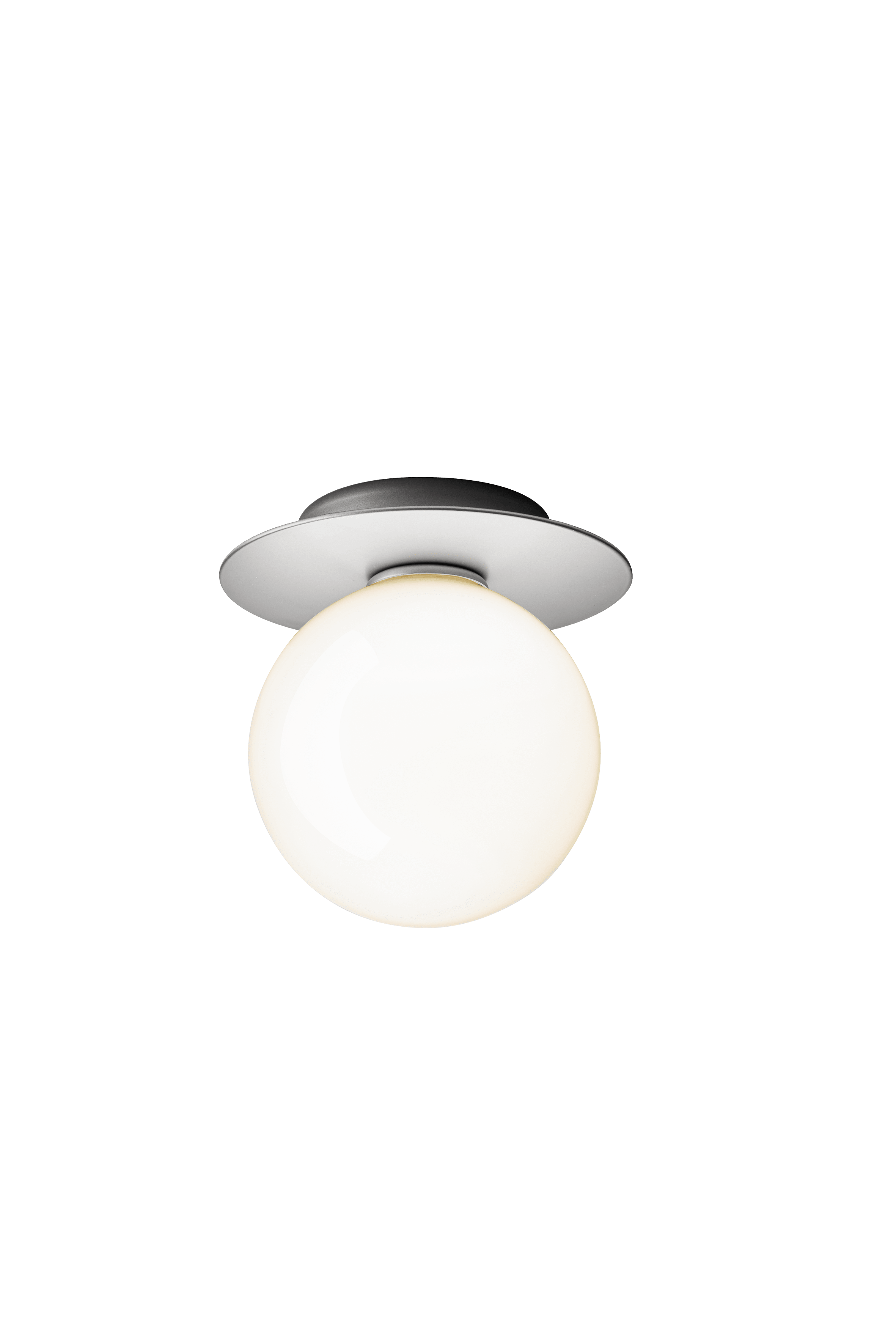 Inbouw wandlamp LIILA zilver met opaalglas