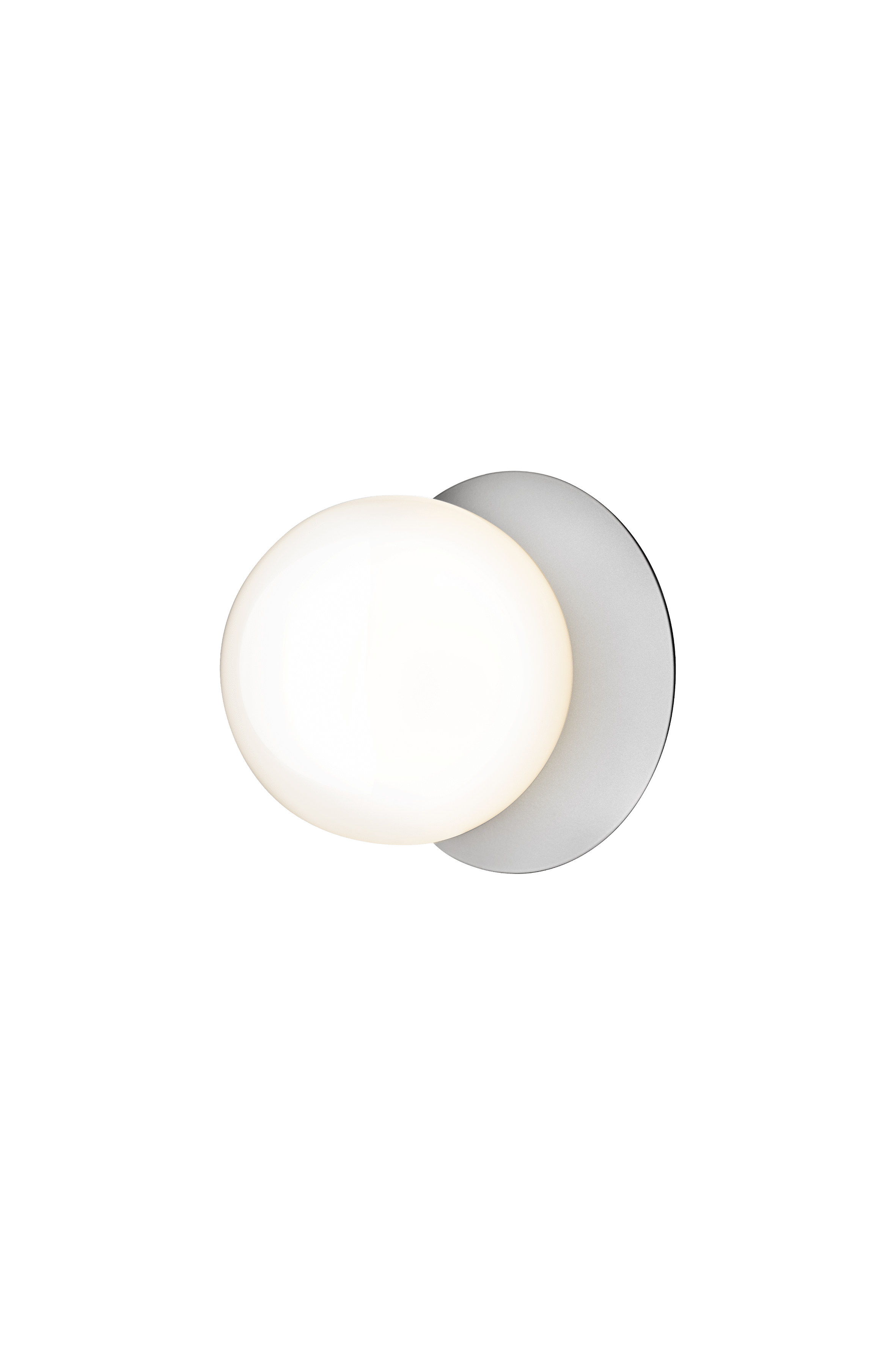 Inbouw wandlamp LIILA zilver met opaalglas