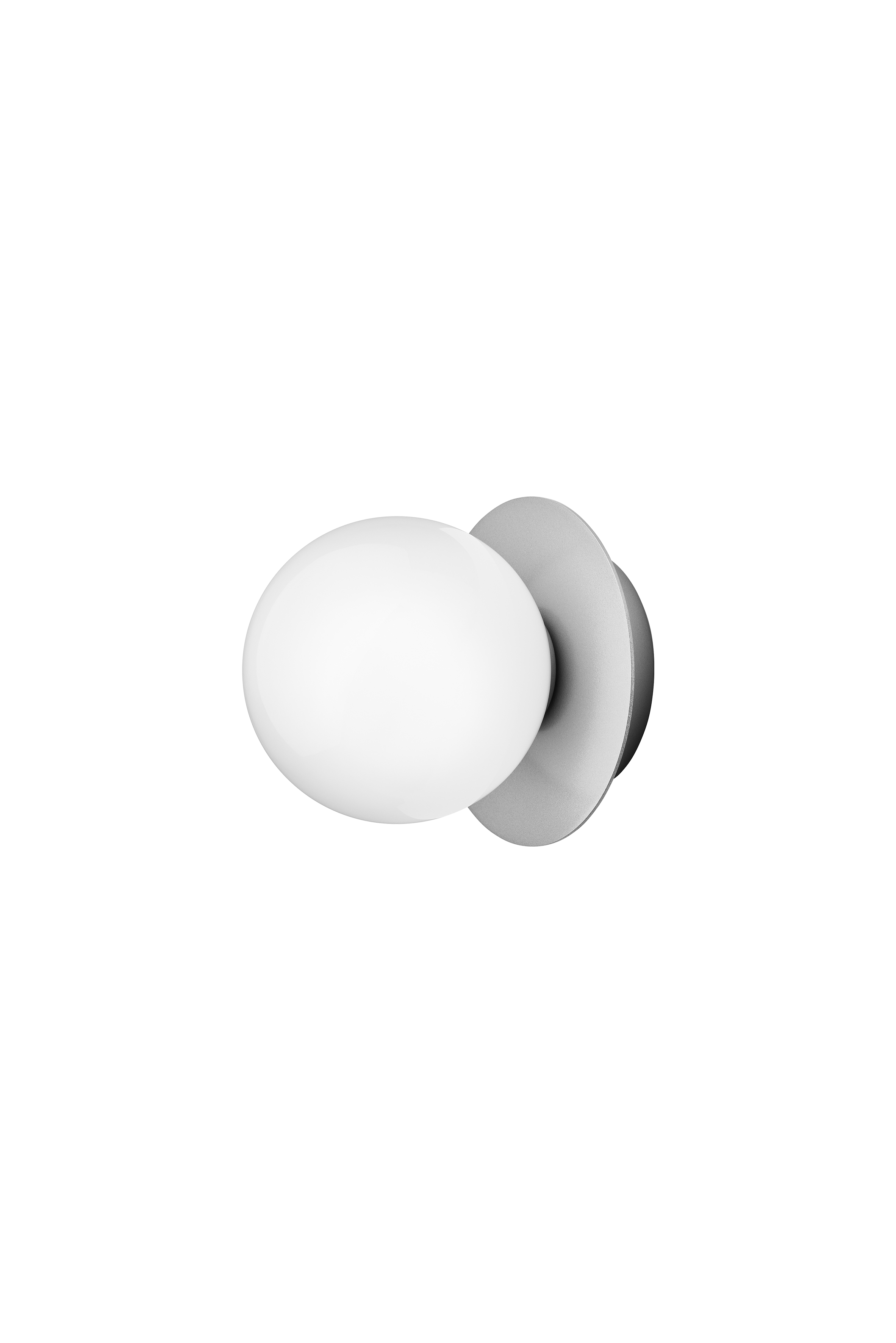 Inbouw wandlamp LIILA zilver met opaalglas