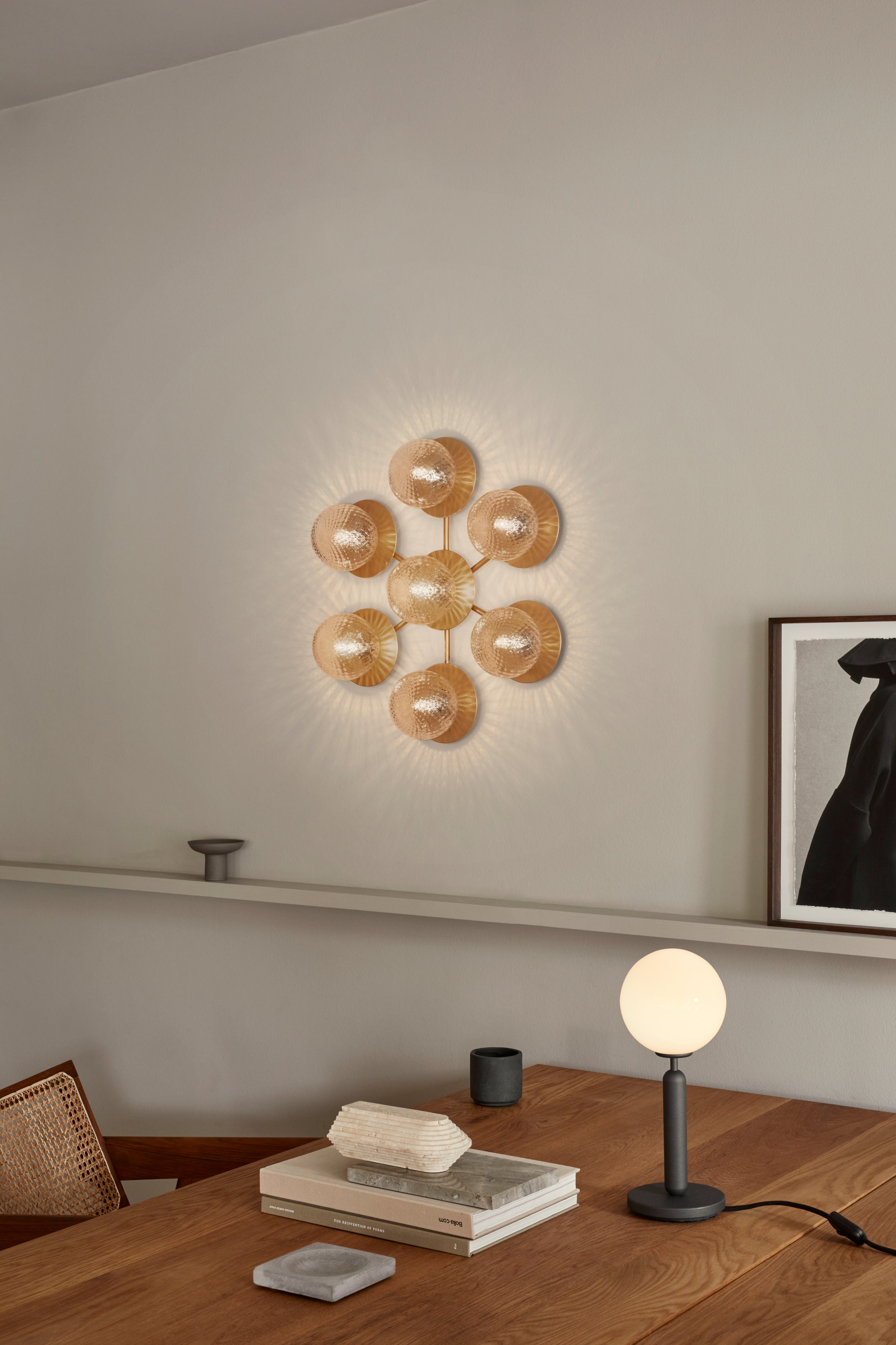 Wandleuchte LIILA STAR gold mit transparentem Glas