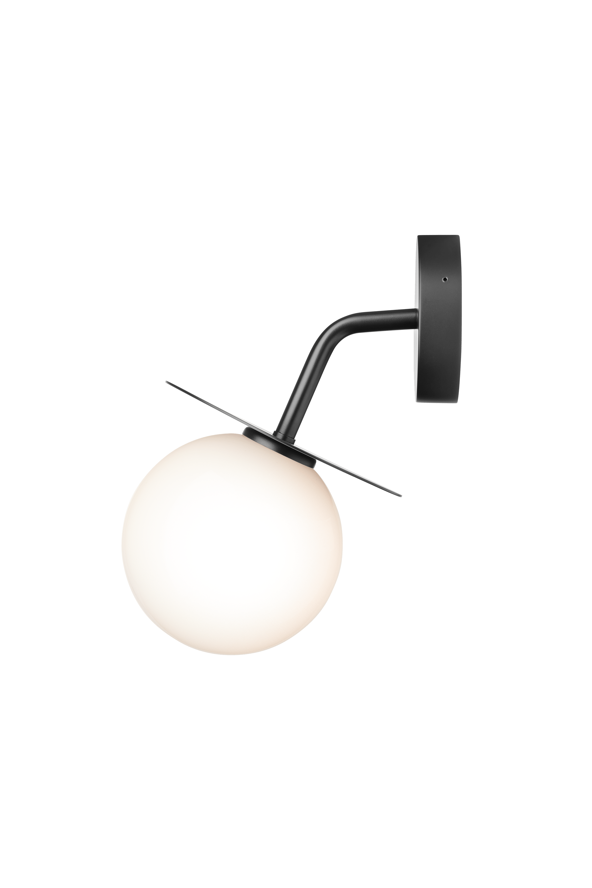 Lampa ścienna zewnętrzna LIILA czarny z opalowym szkłem – Nuura
