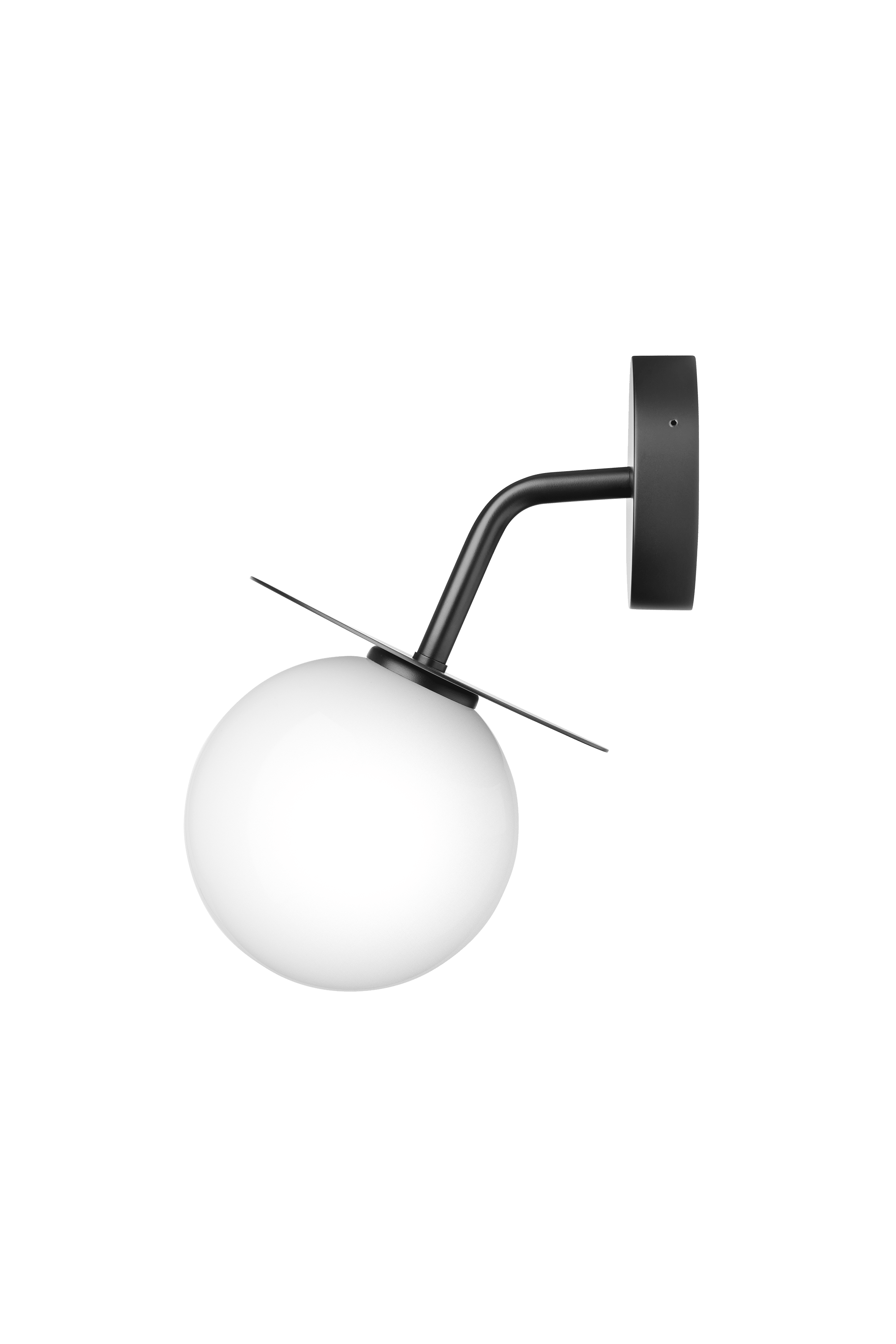 Lampa ścienna zewnętrzna LIILA czarny z opalowym szkłem – Nuura