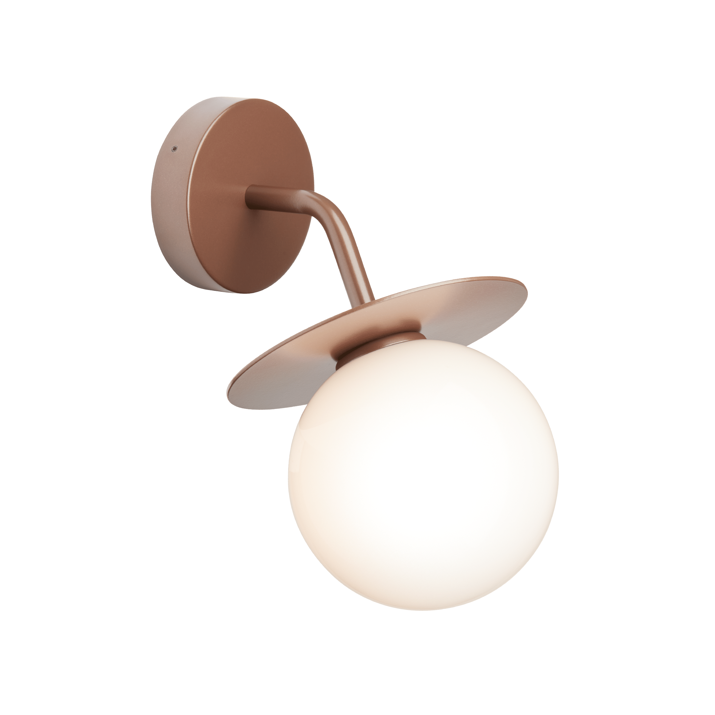 Buitenwandlamp LIILA donkerbruin met opaalglas