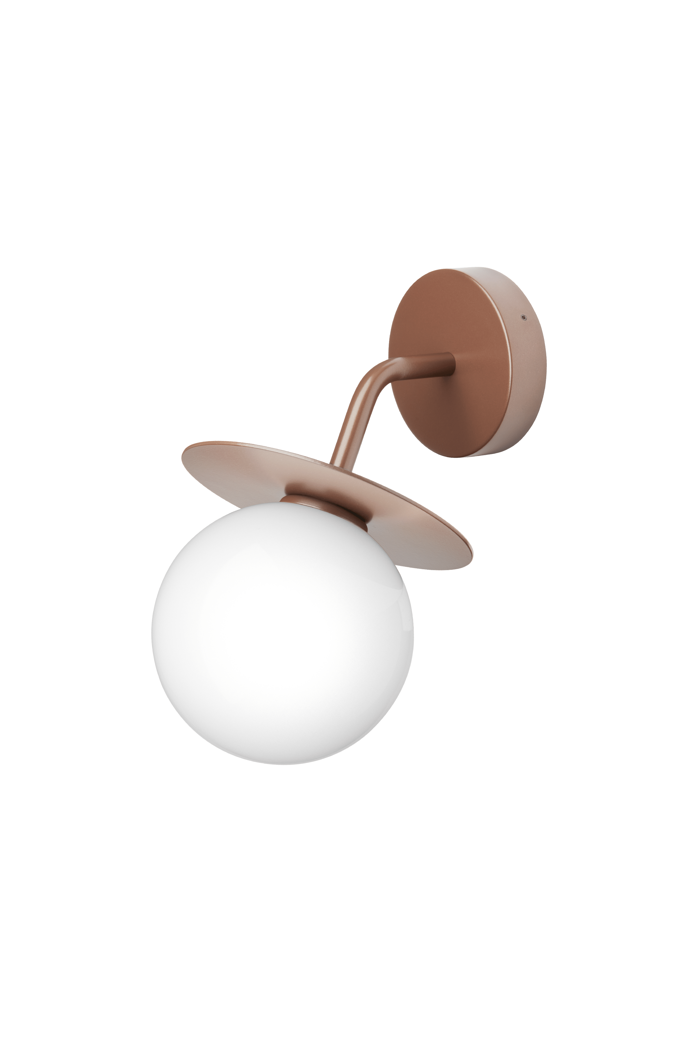 Buitenwandlamp LIILA donkerbruin met opaalglas