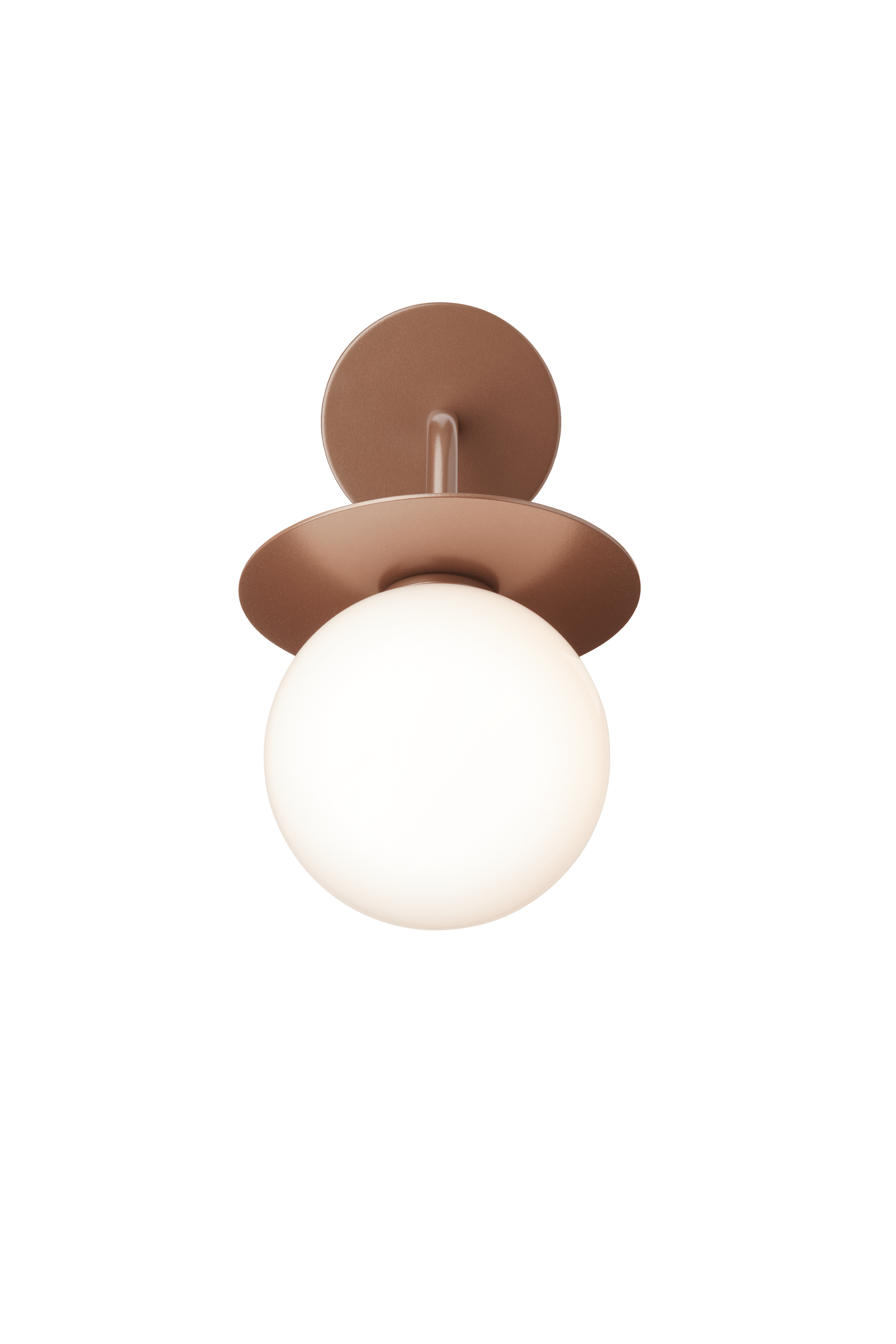 Buitenwandlamp LIILA donkerbruin met opaalglas