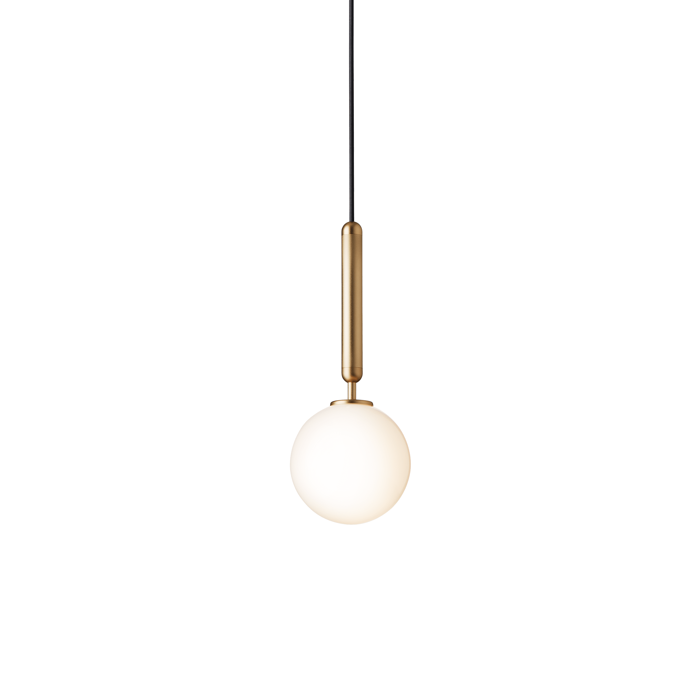 Hanglamp MIIRA messing met opaalglas