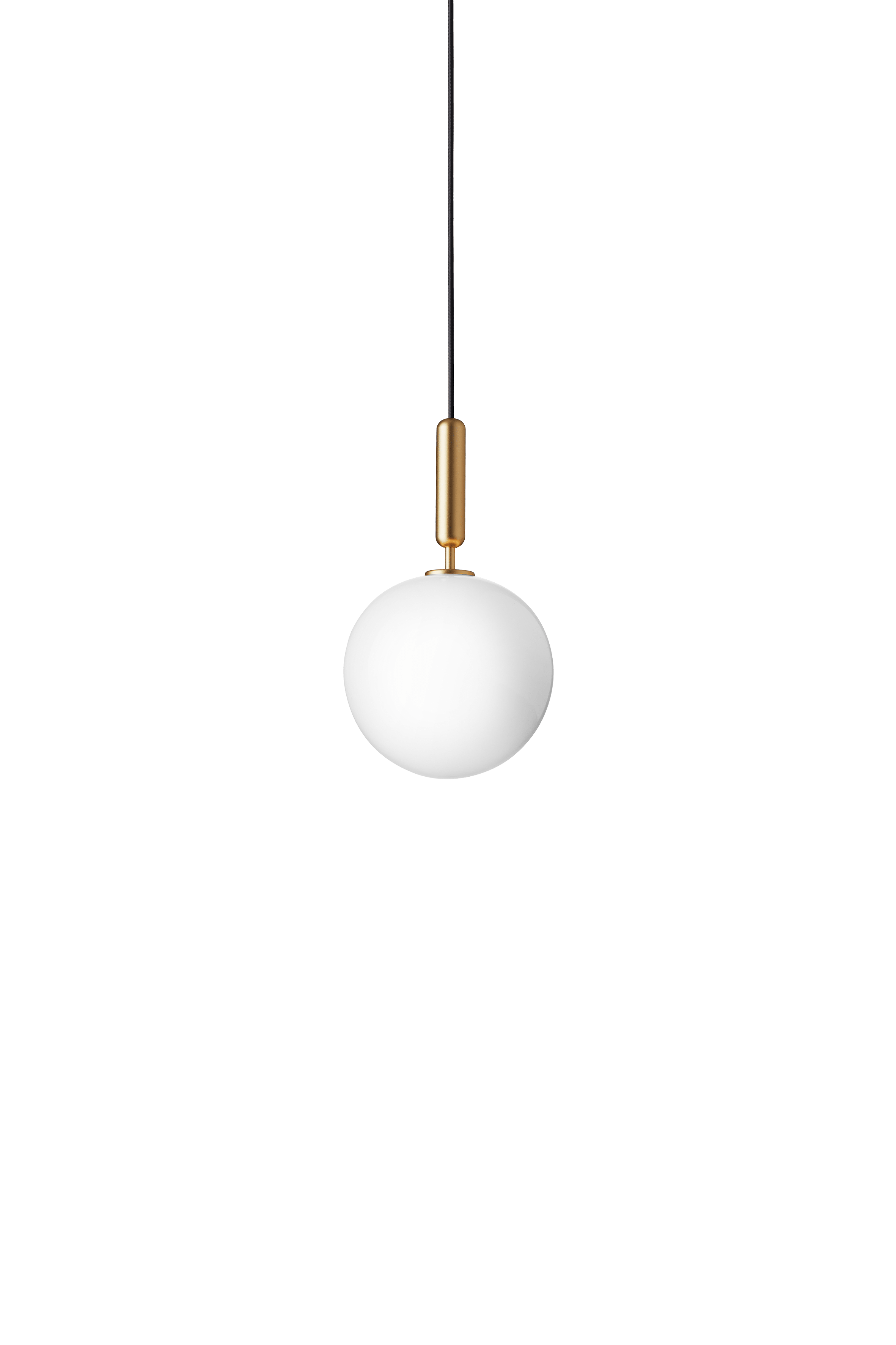 Hanglamp MIIRA messing met opaalglas