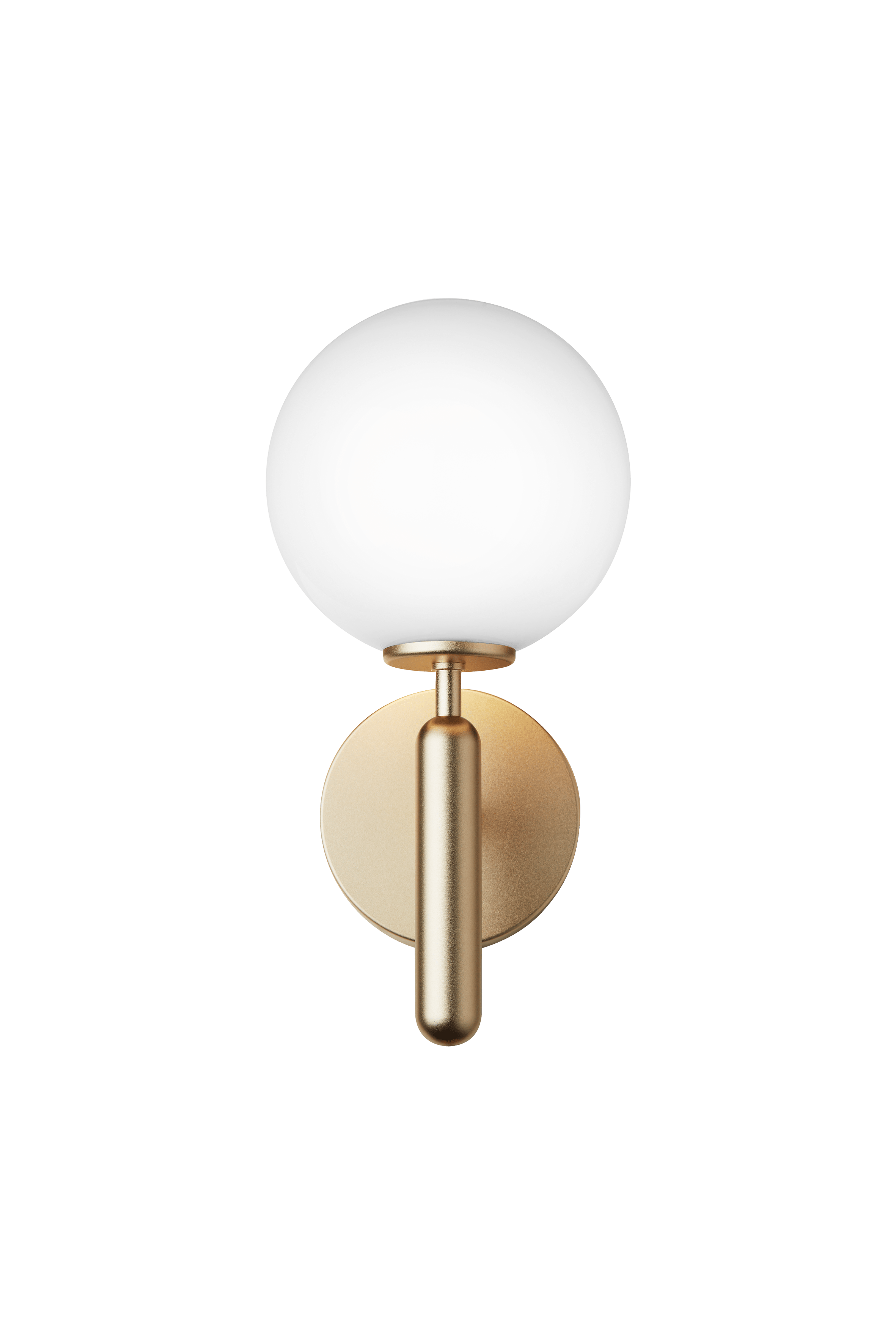 Wandleuchte MIIRA aus Messing mit opalem Glas