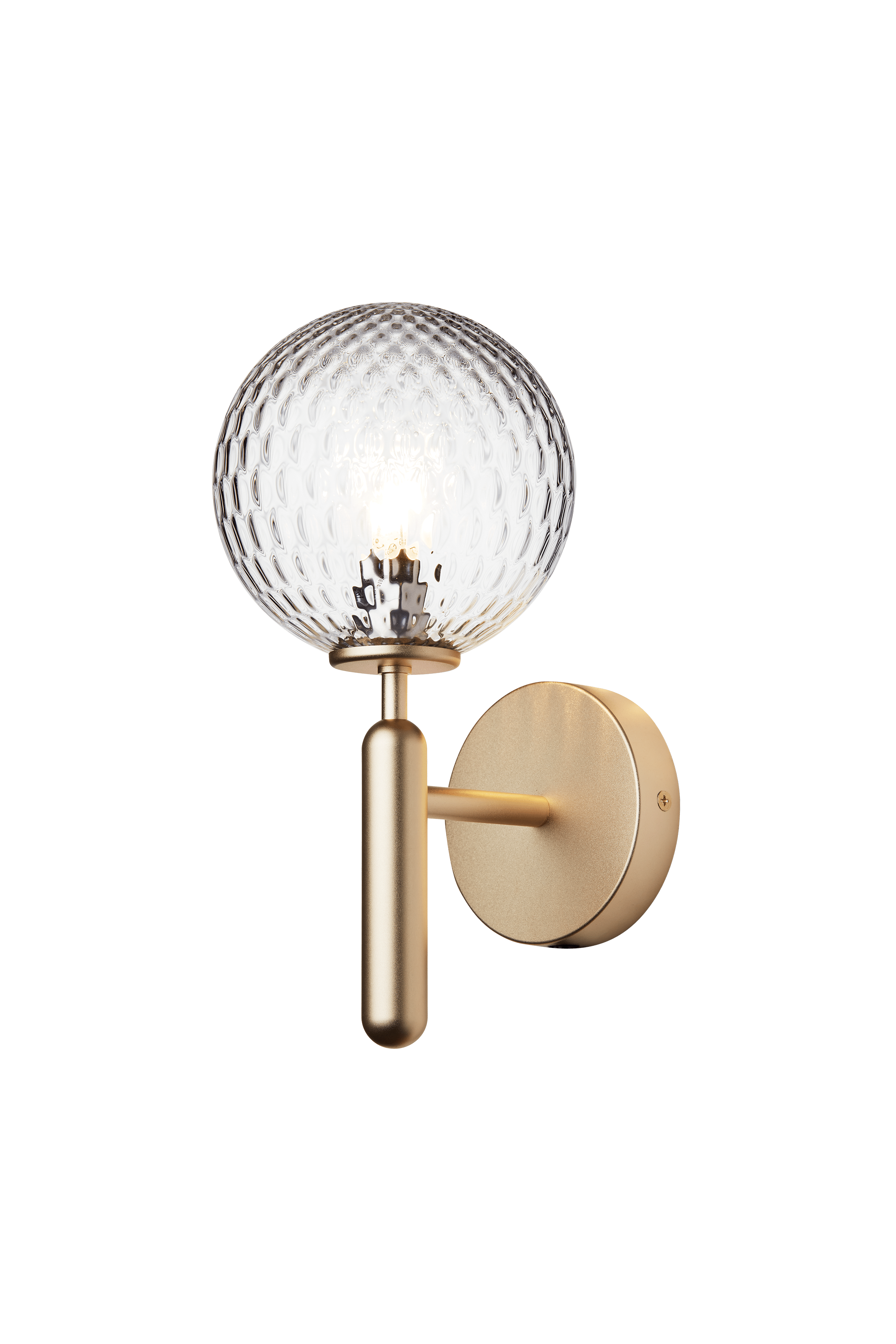 Wandlamp MIIRA messing met transparant glas