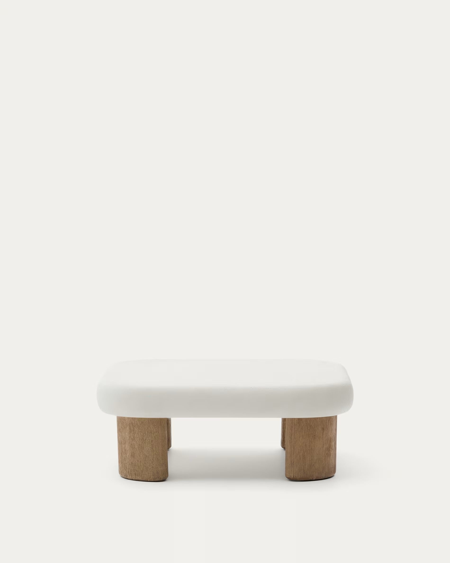 Outdoor Coffee Table LABRA Cement and Acacia Wood