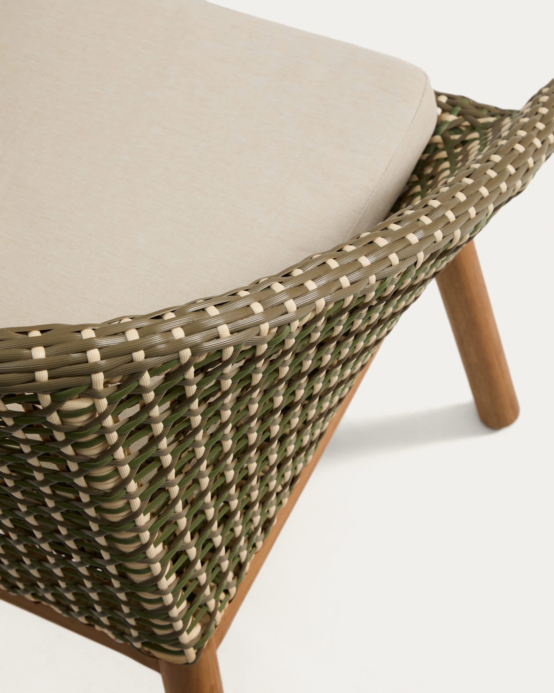 OLBIA Garden Chair in Synthetic Rattan and Teak Wood