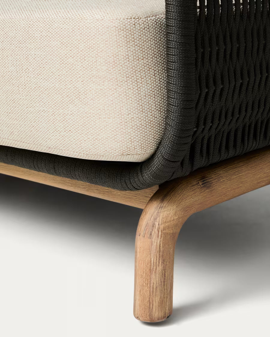 Tuinbank 3-zits ALIPA zwart met beige