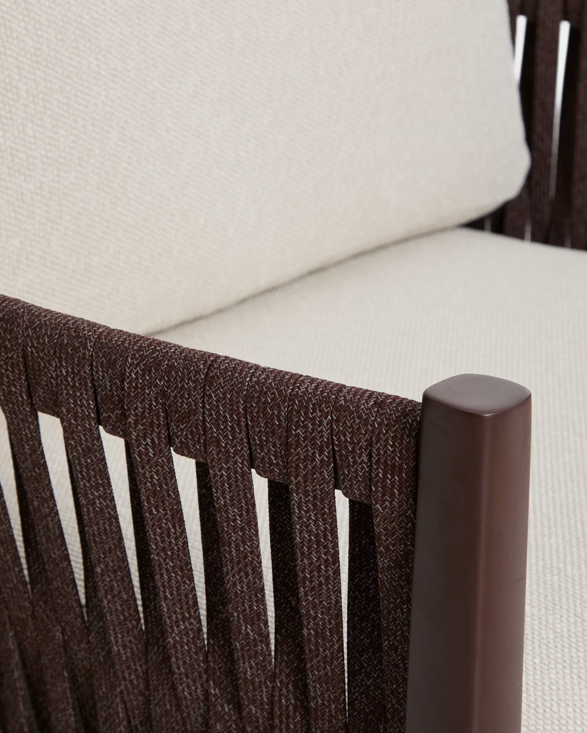 Gartenmöbelset ALERIA beige mit dunklem Gestell