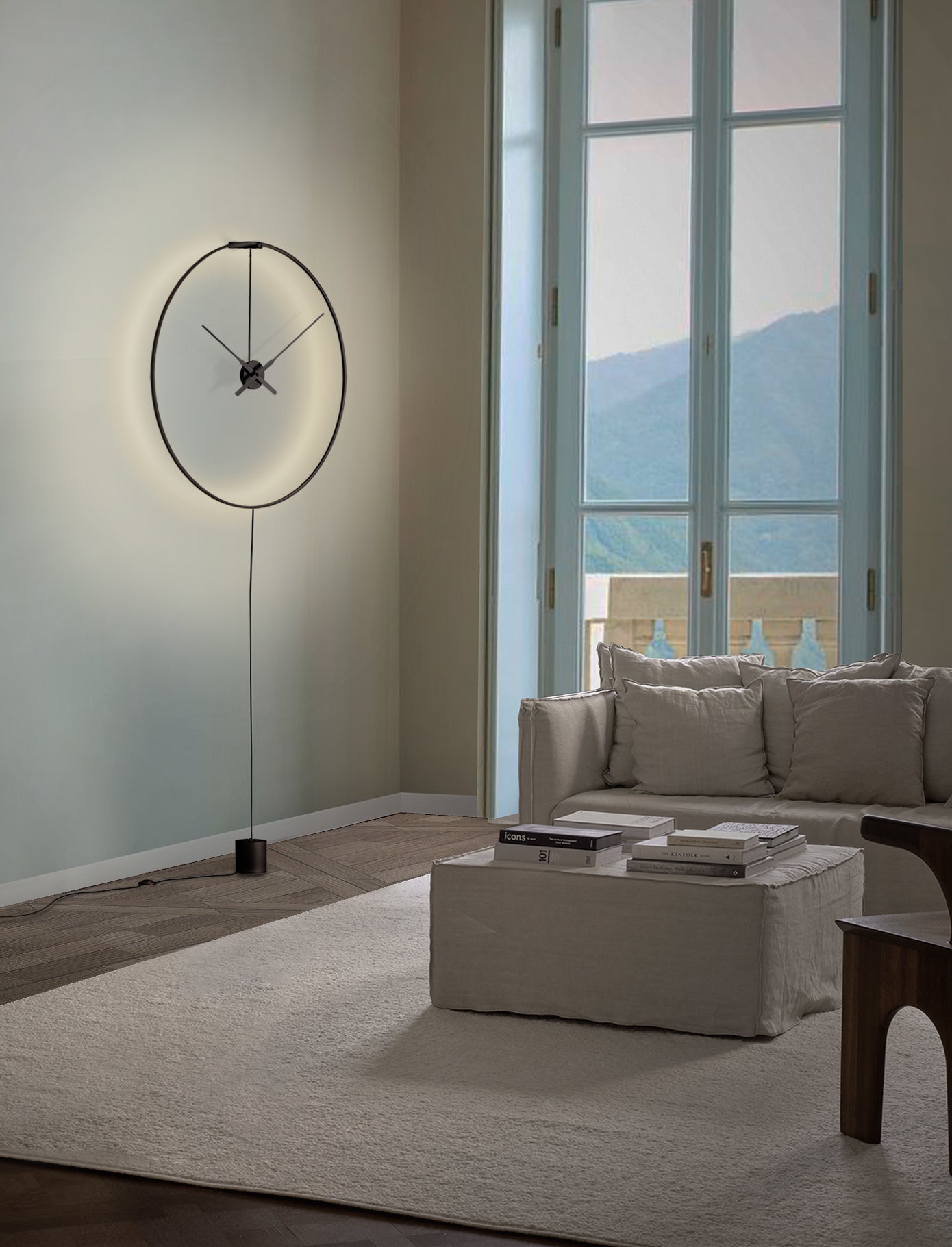 Verlichte vloerkast OMBRA zwart