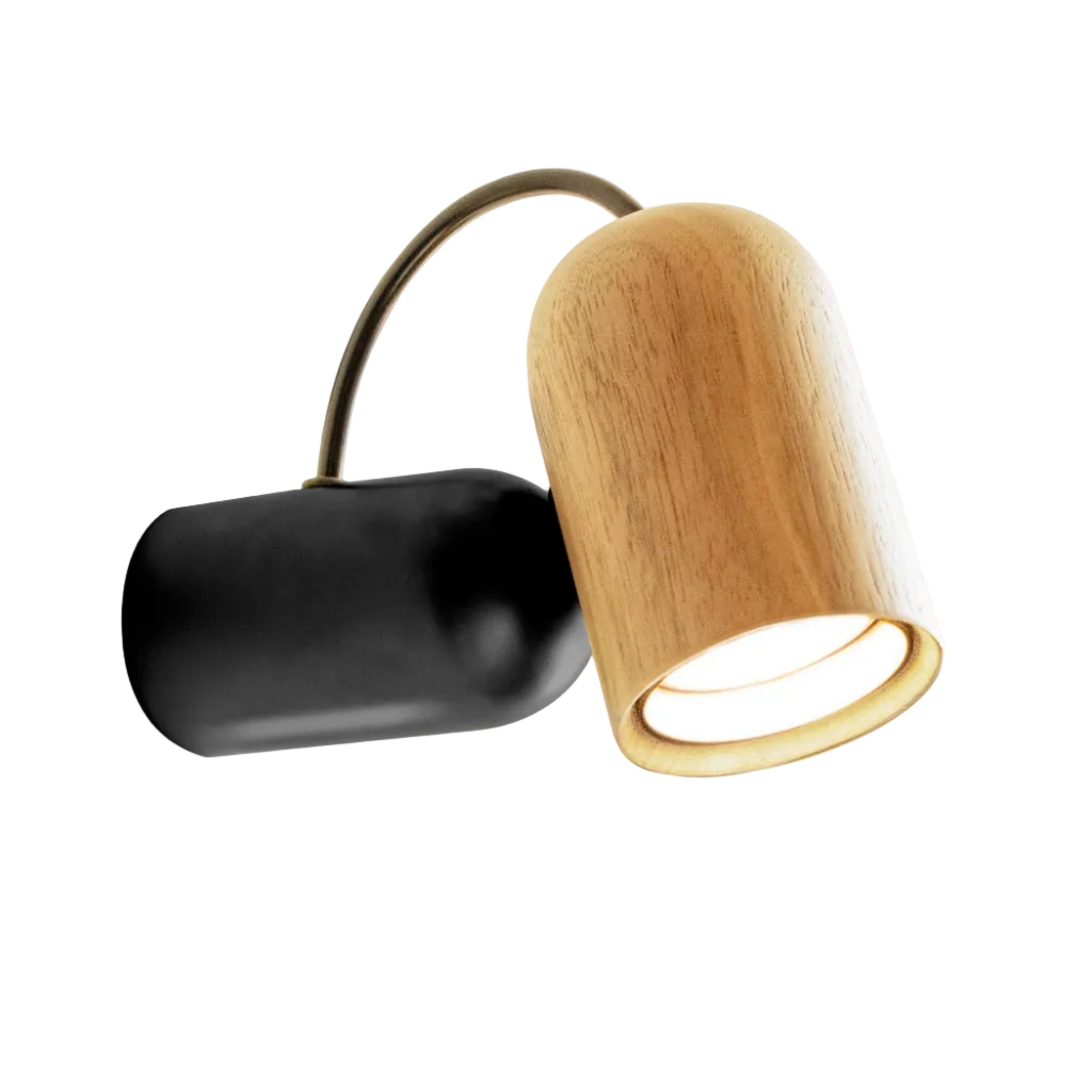 ONFA Wall Lamp in Oak Wood with Graphite Finish