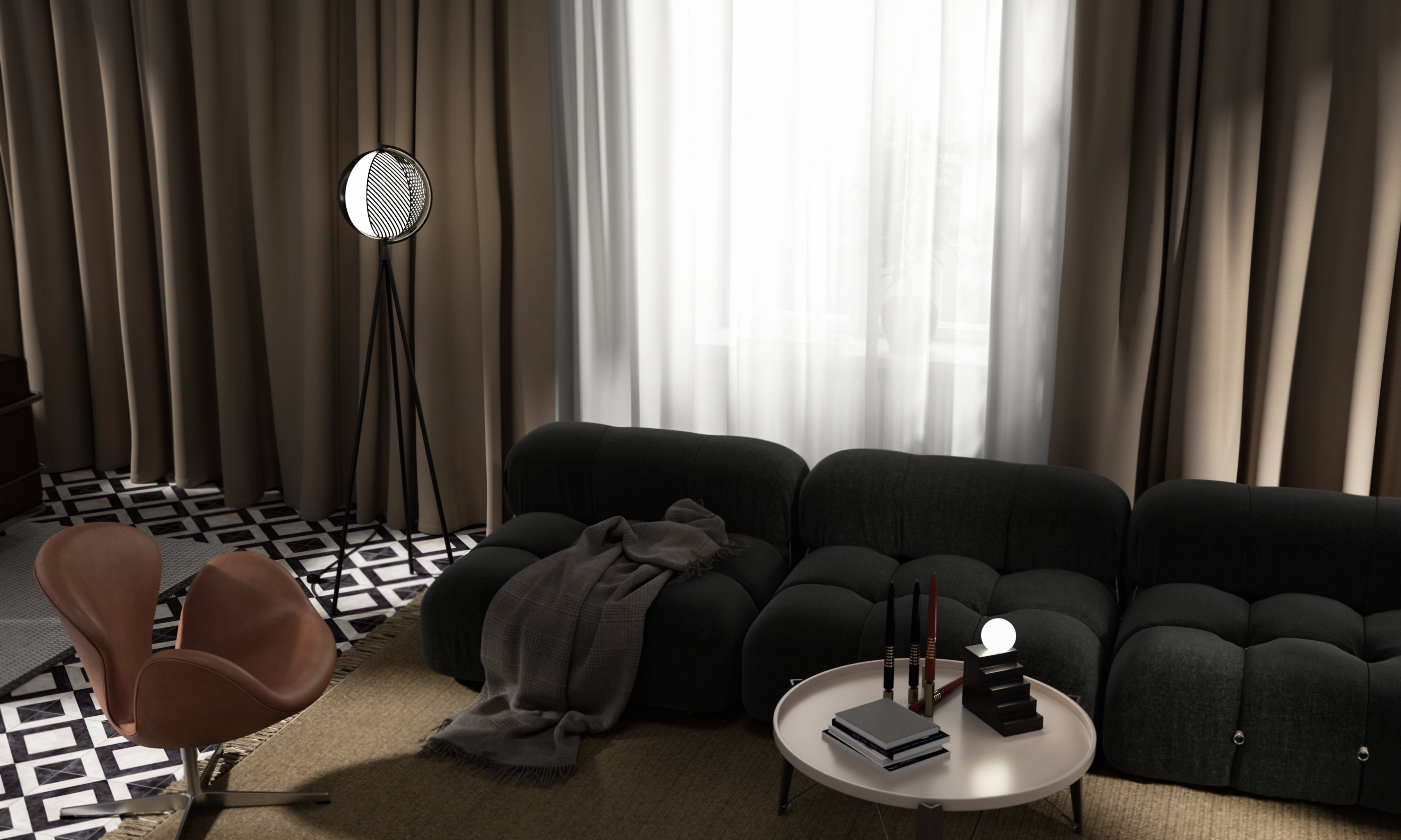 Vloerlamp MONDO zwart