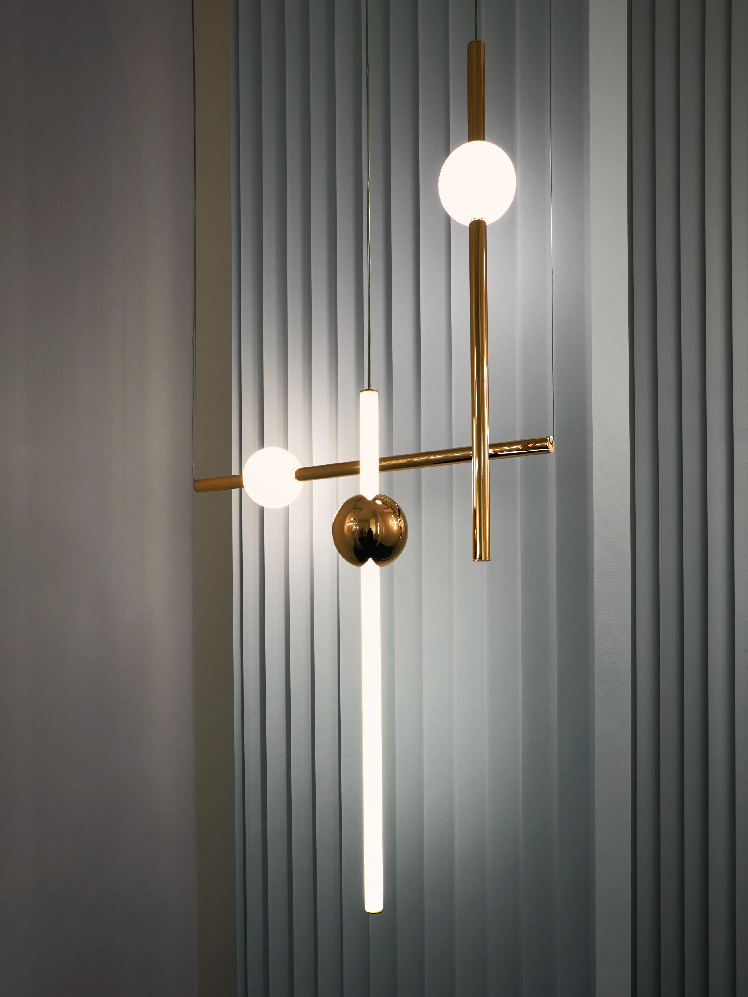 Hanglamp ORION GLOBE gepolijst goud