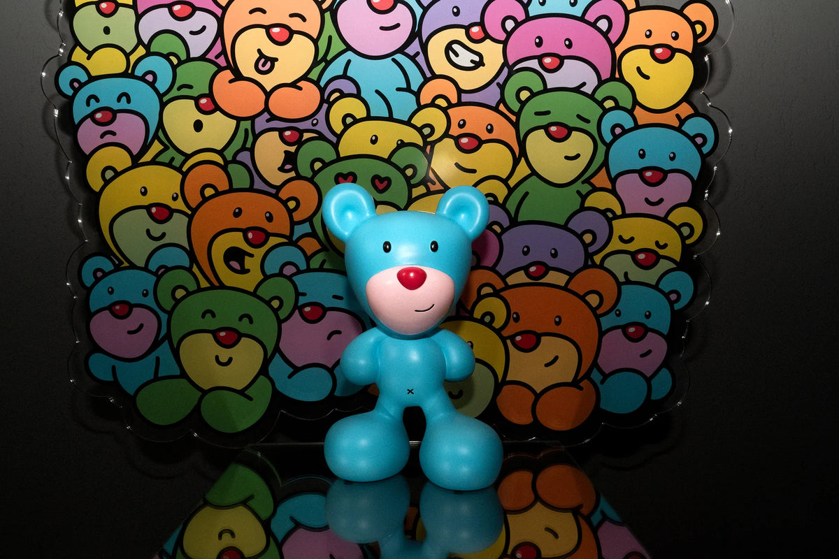 Decoratieve figuur BLUE BEAR blauw - gelimiteerde editie