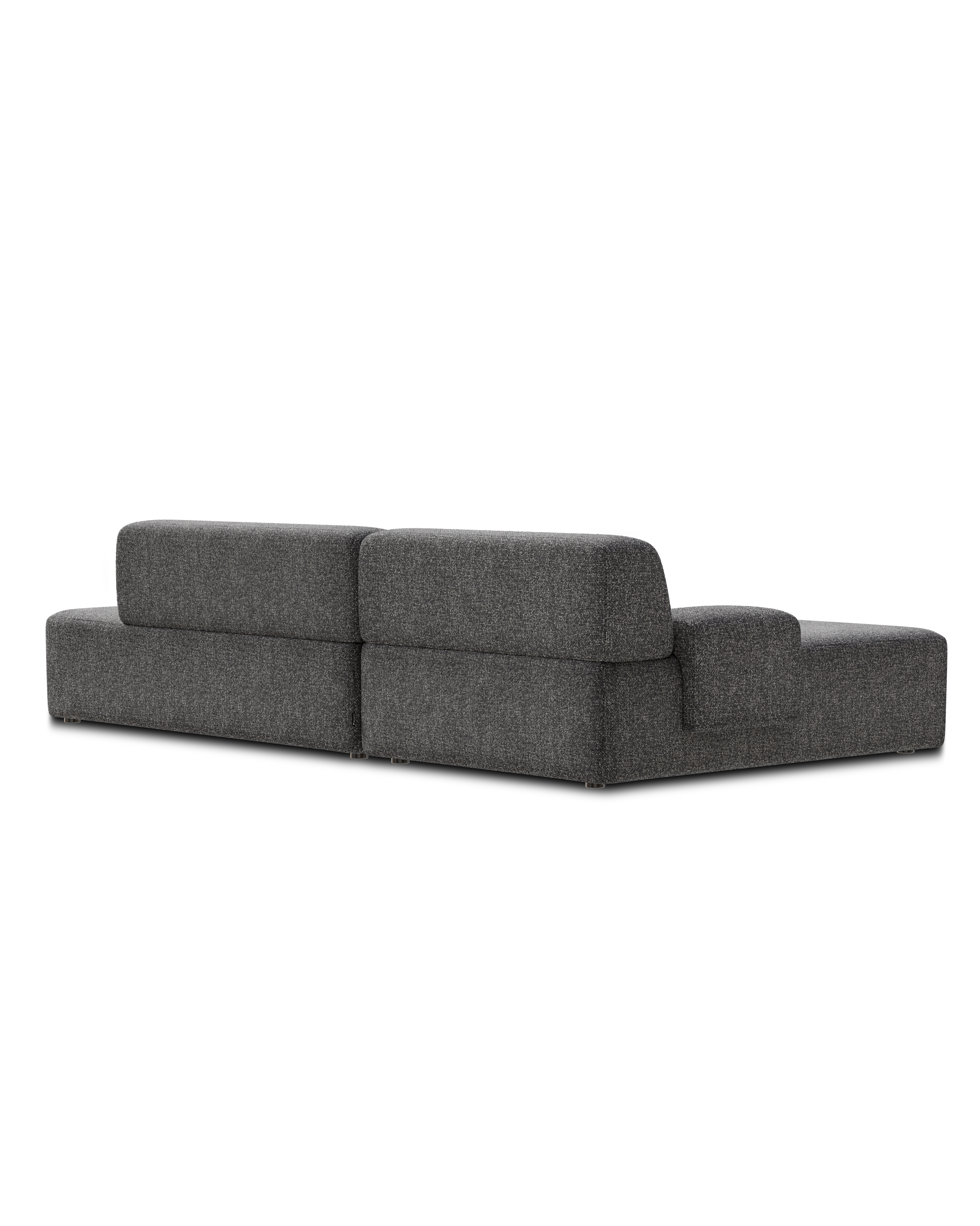 Open left-sided modular corner sofa UMI stone black