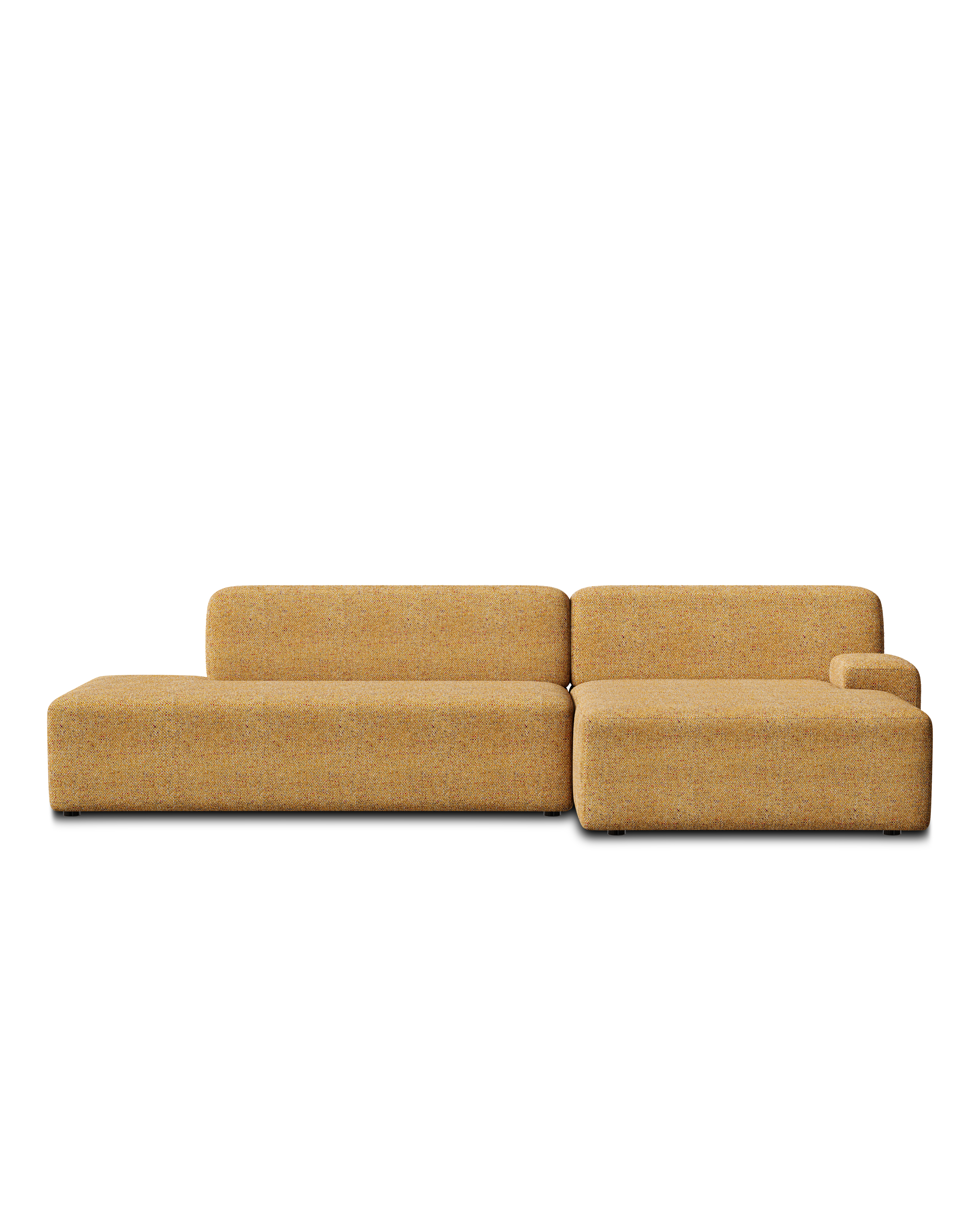 Offene rechte modulare Eckcouch UMI herbstlich orange