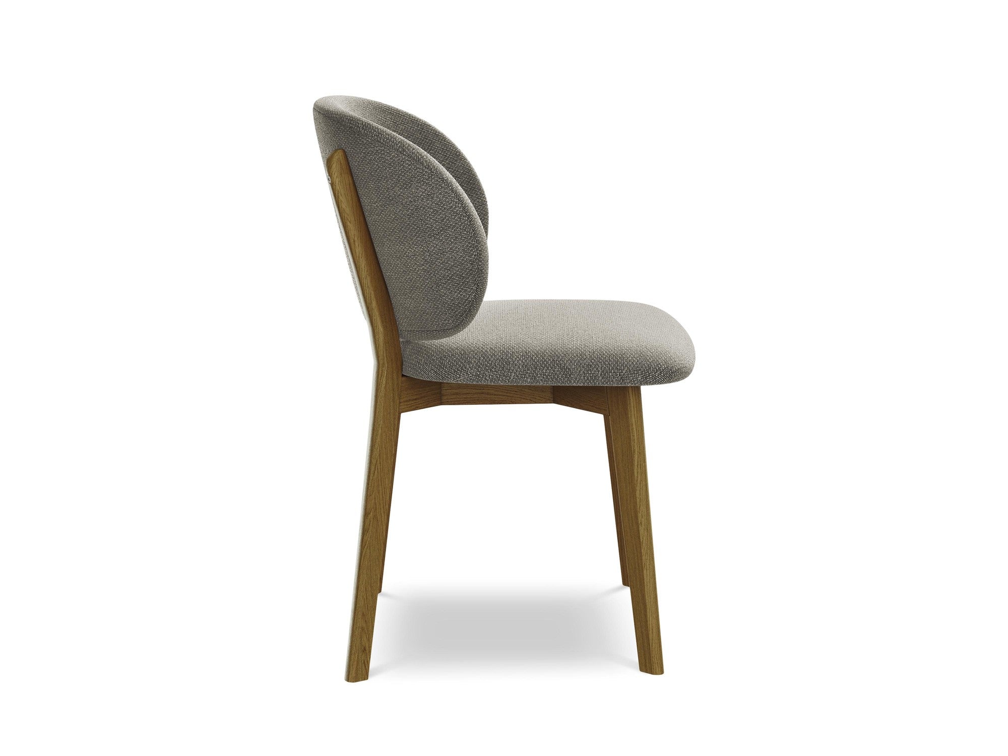 PAHOA Chair in Gray Boucle with Beech Base