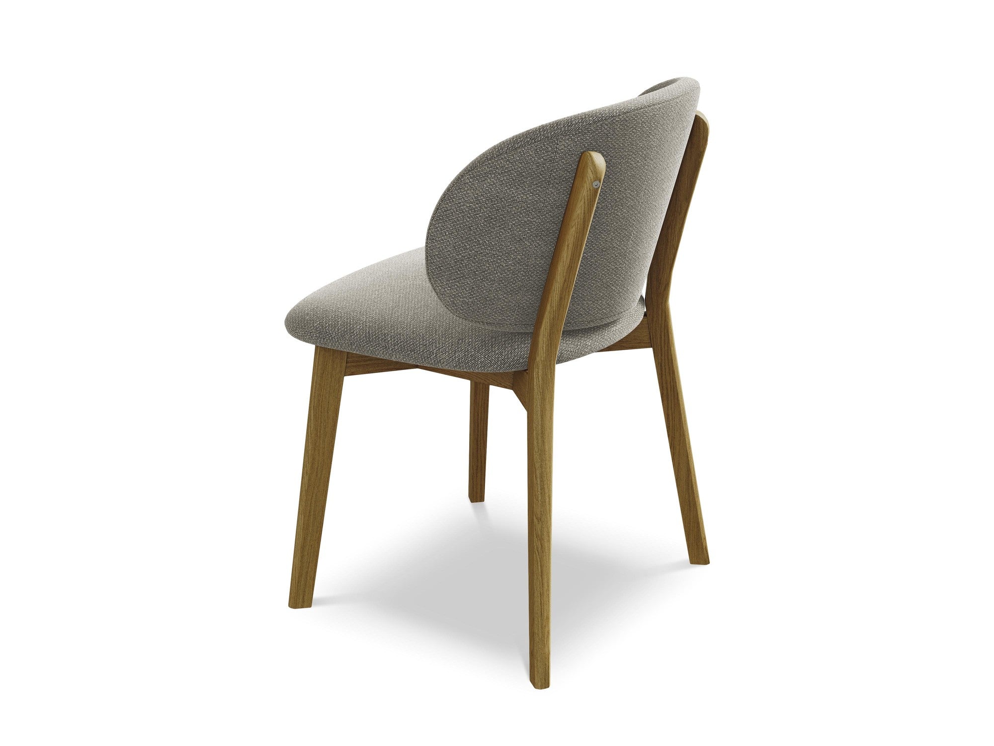PAHOA Chair in Gray Boucle with Beech Base