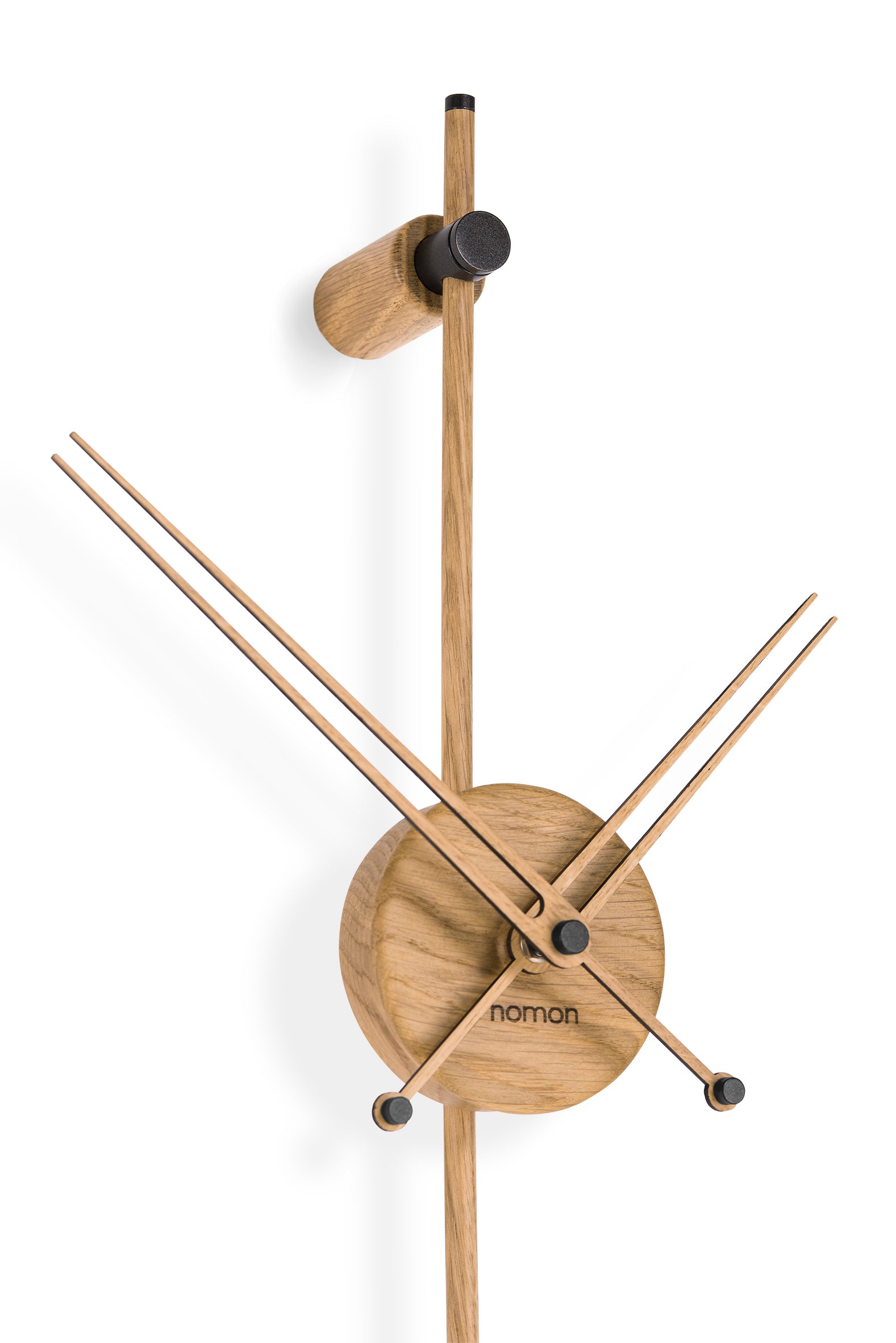 Wanduhr PUNTO Y COMA PREMIUM aus Eichenholz mit Schwarz