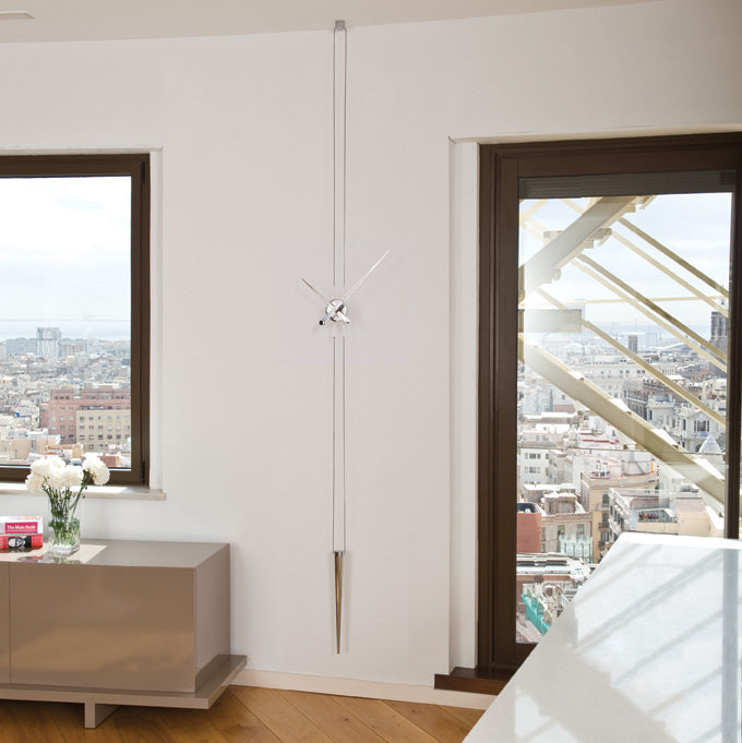 Hanging Clock PENDULO in Chrome