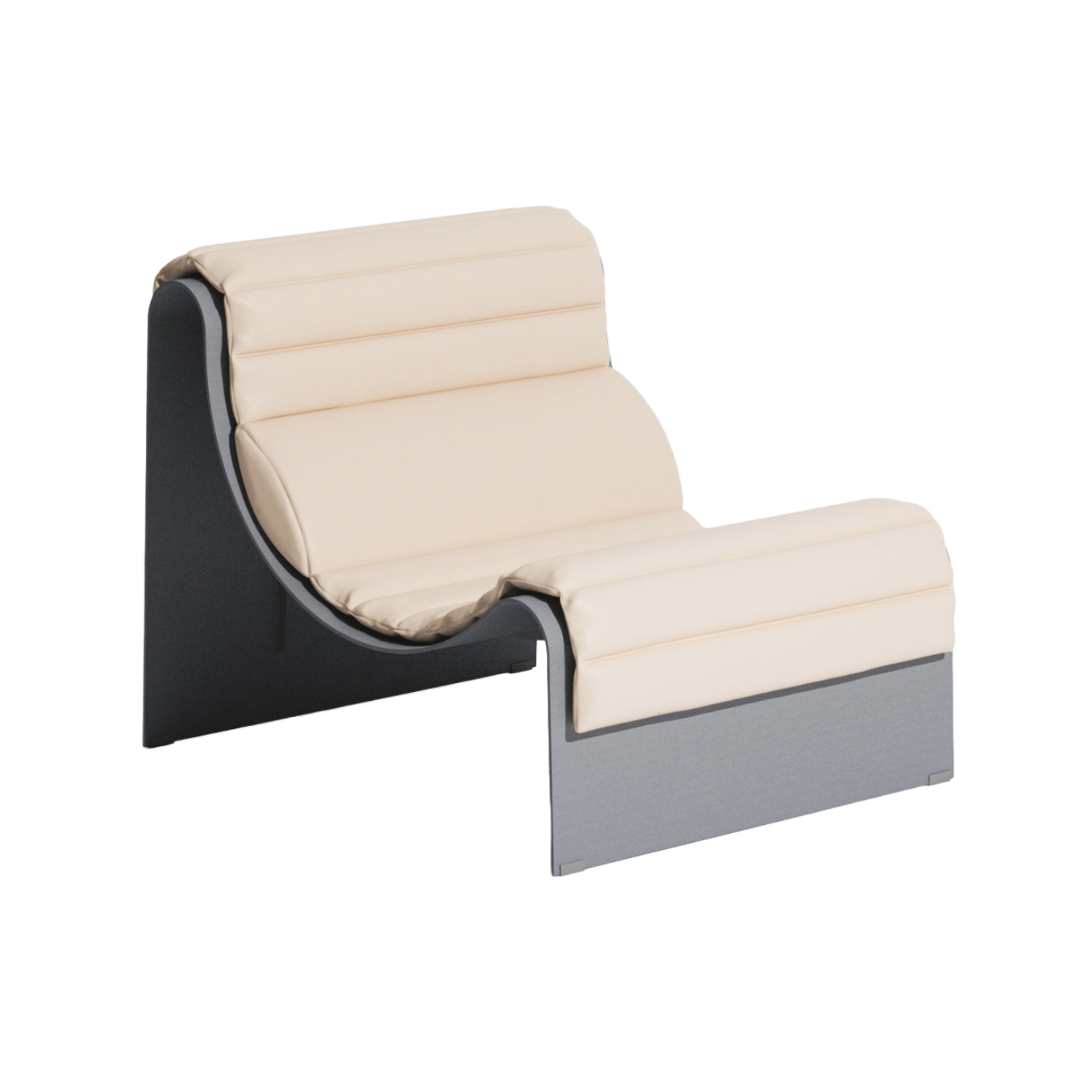 ECLIPSE fauteuil grijs met een beige kussen