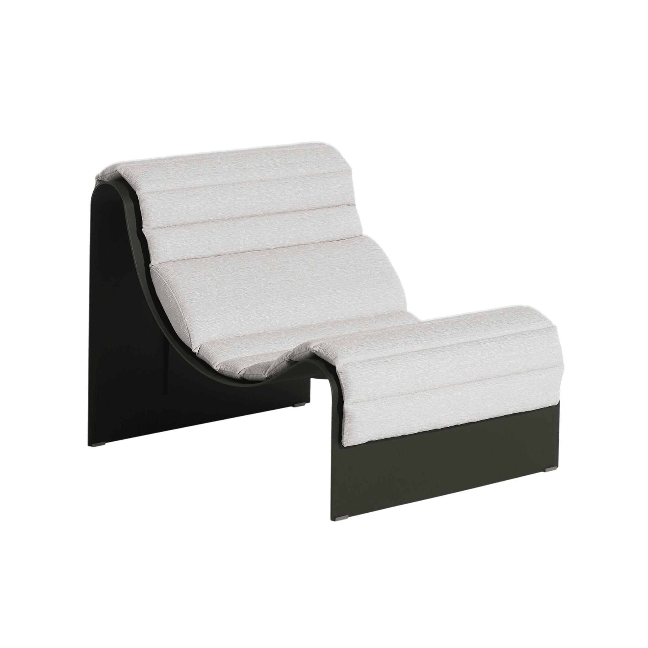 Fauteuil ECLIPSE donkergroen met een grijze kussen