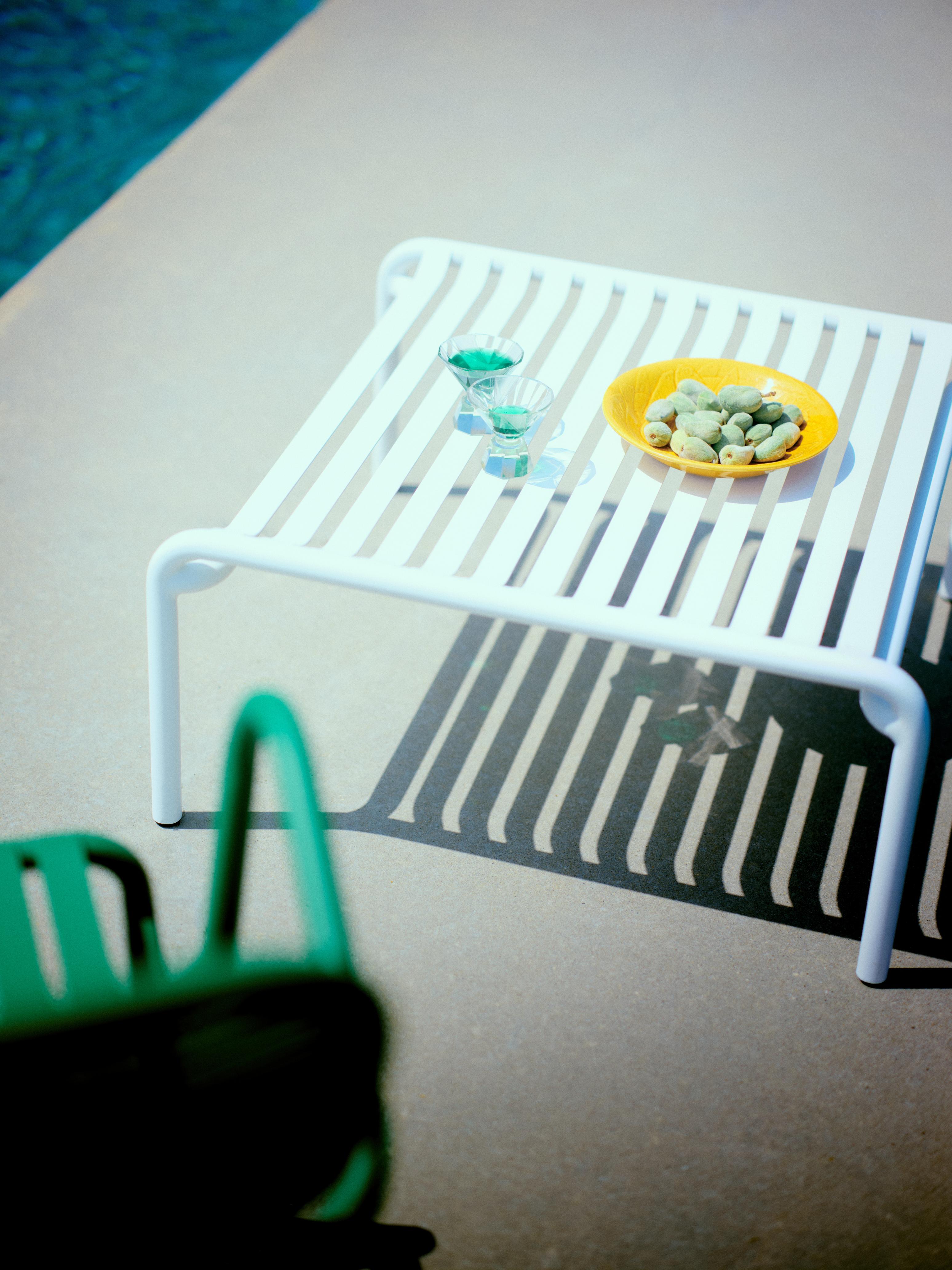WEEK-END vierkante tuin salontafel wit