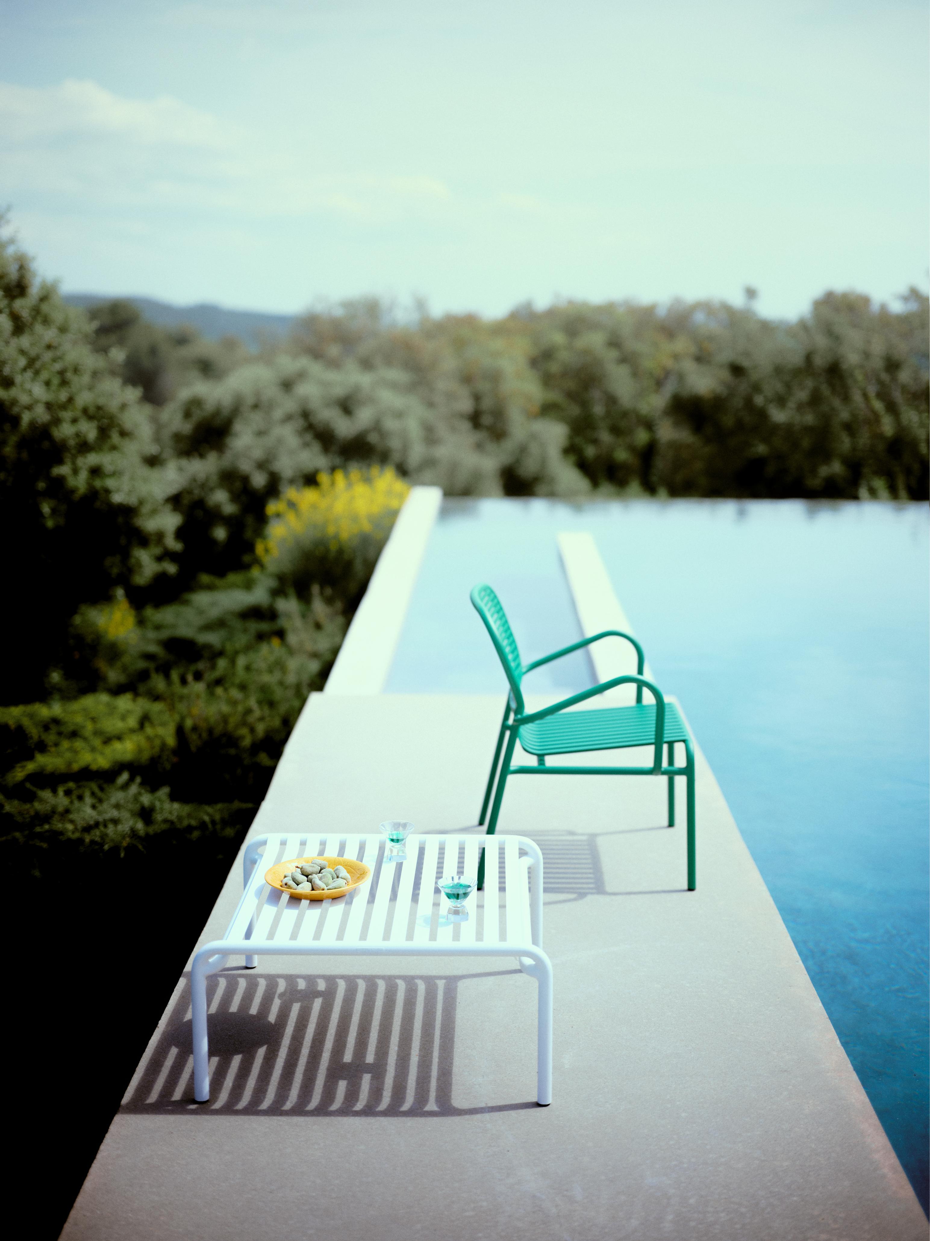 WEEK-END vierkante tuin salontafel wit