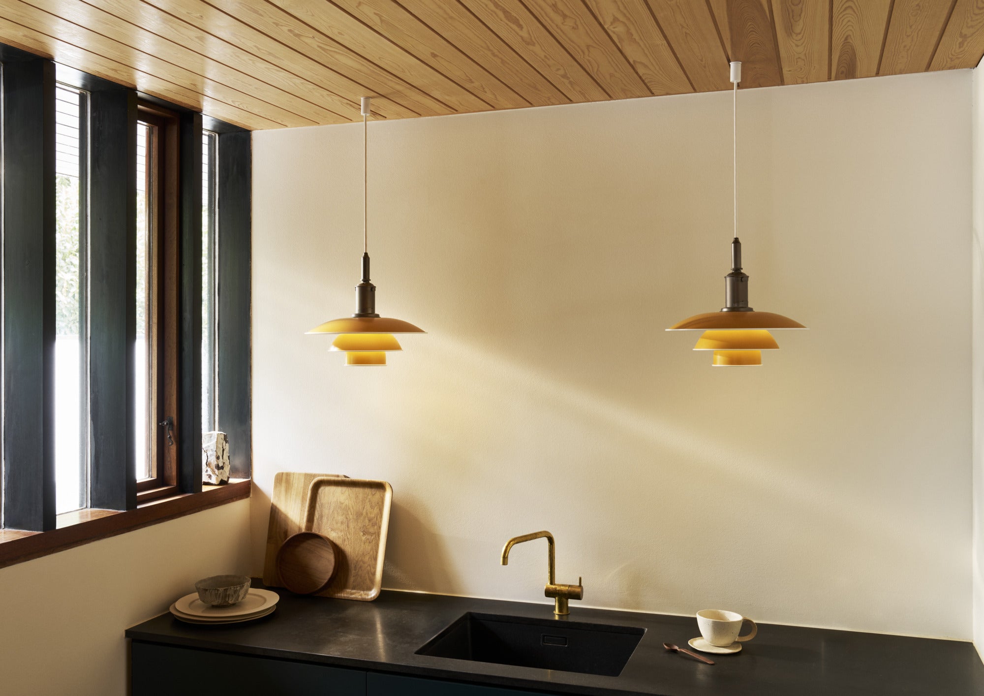 PH 3½-3 METAL yellow pendant lamp