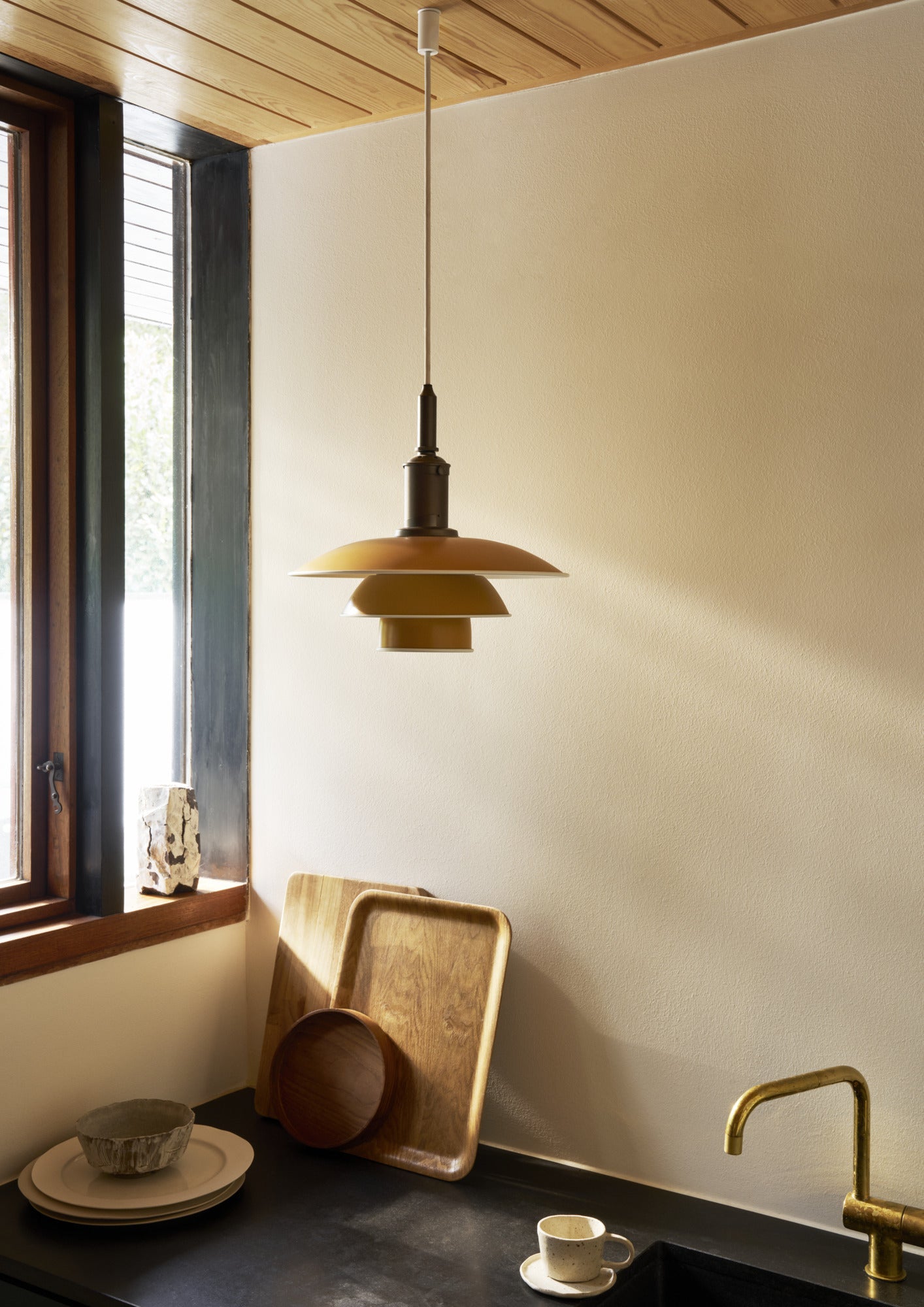 PH 3½-3 METAL yellow pendant lamp