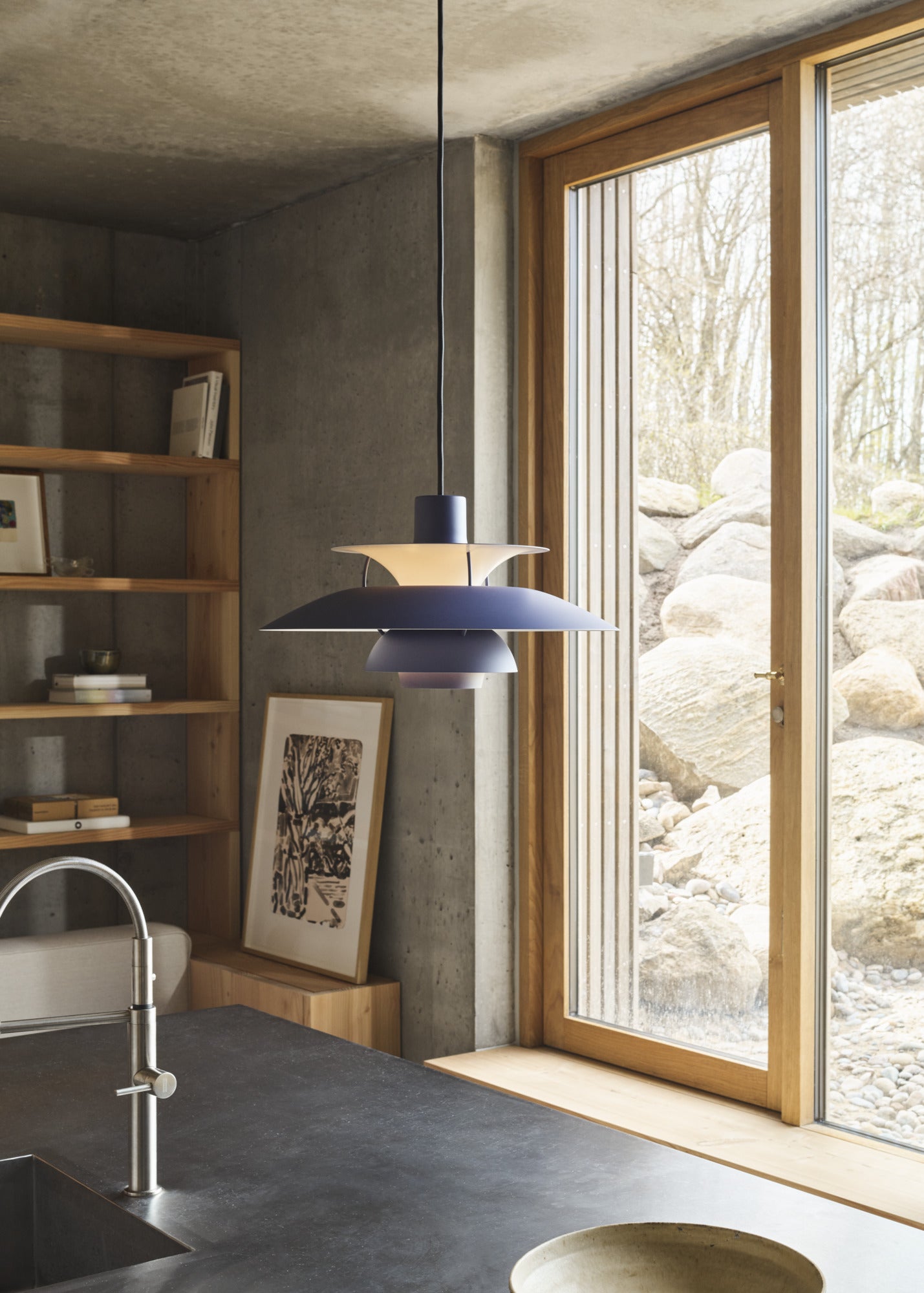 PH 5 Pendant Lamp Monochromatic Indigo