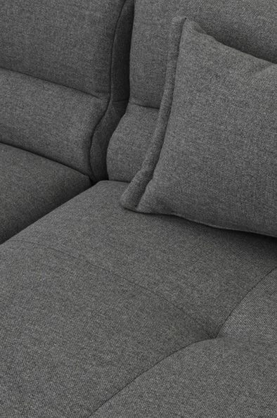 Modulaire hoekbank voor 5 personen, links, PIERO, gestoffeerd