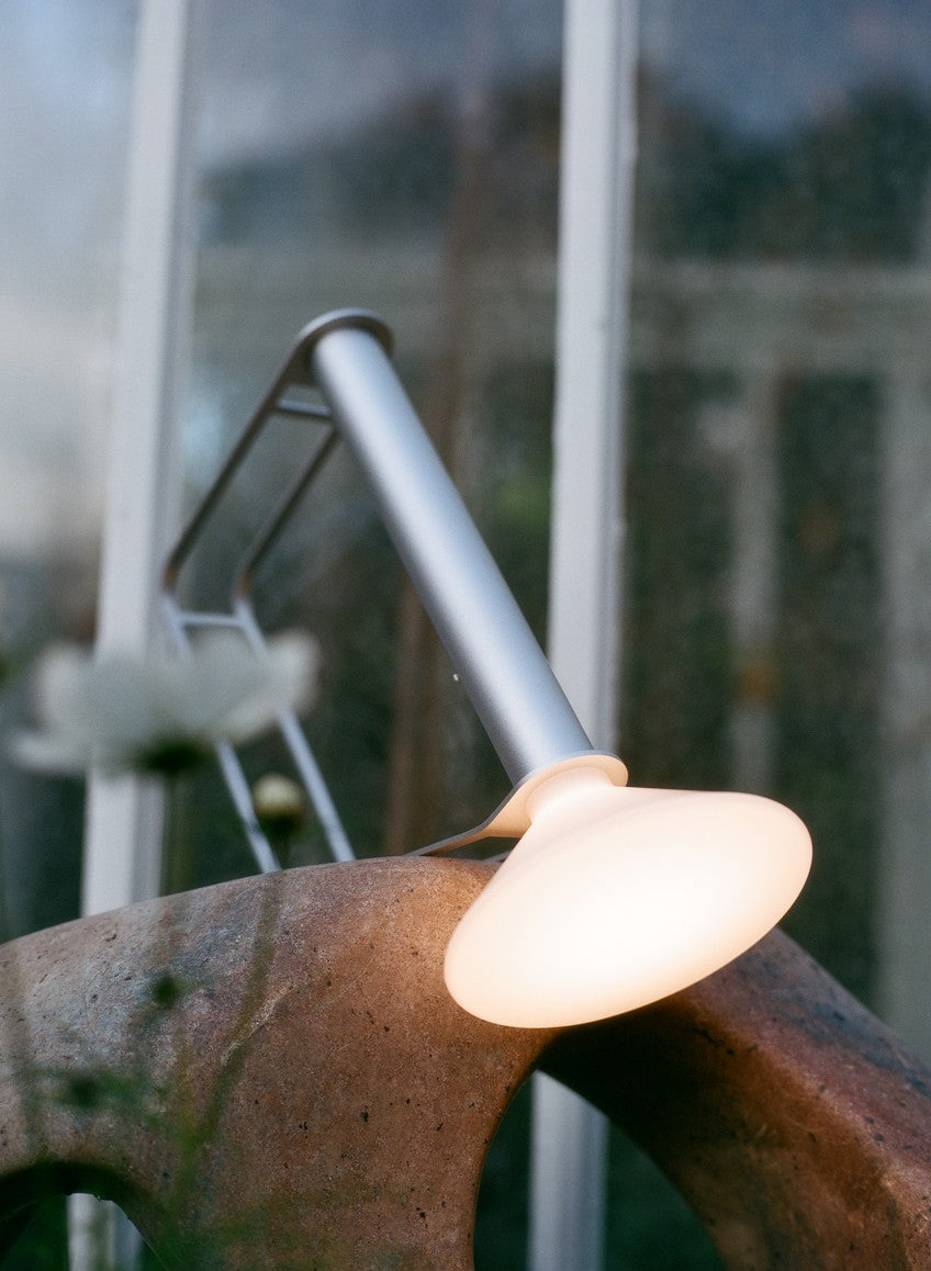 Draagbare buitenlamp PITON zilver