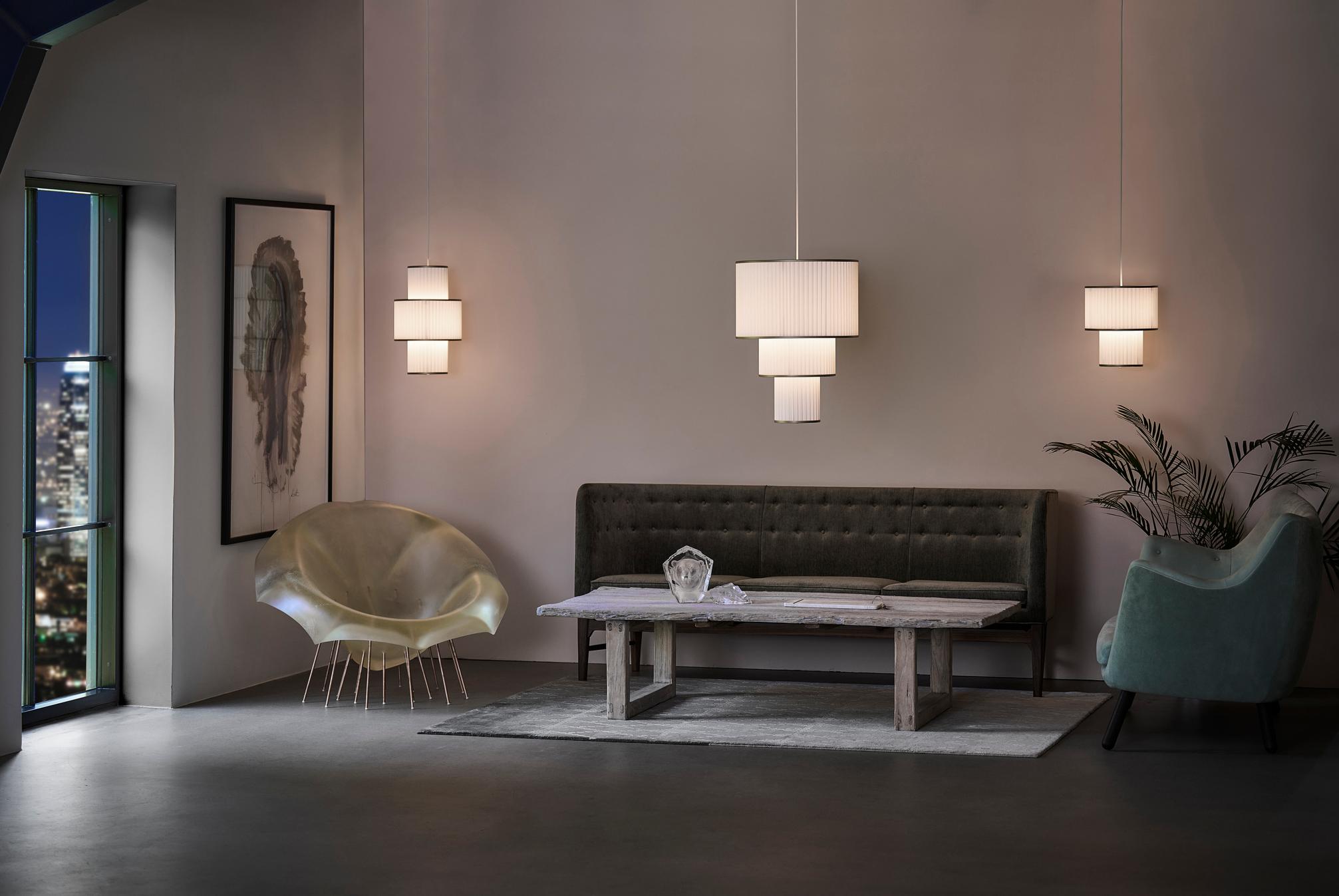 Hanglamp MODEL 112 PLIVELLO wit met goud