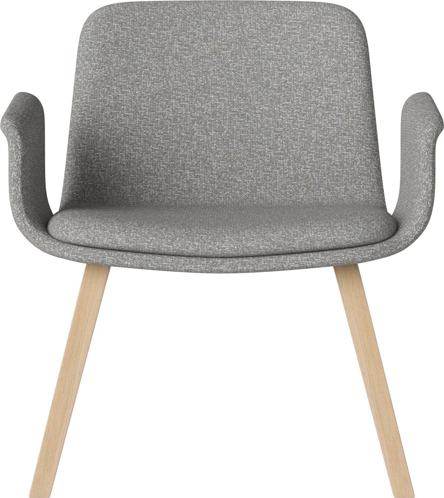 Fauteuil met armleuningen PALM gestoffeerd met een gebleekte basis