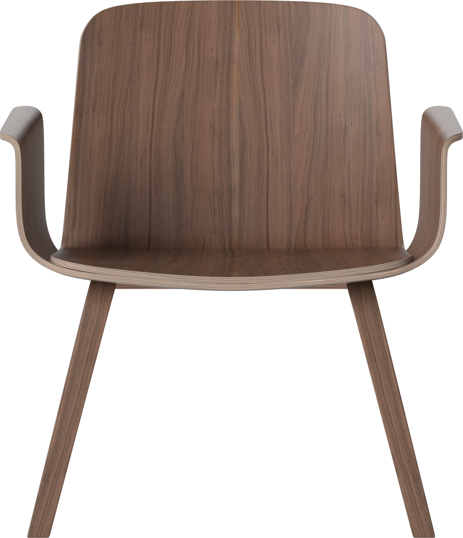 Fauteuil met armleuningen PALM notenhoutfineer