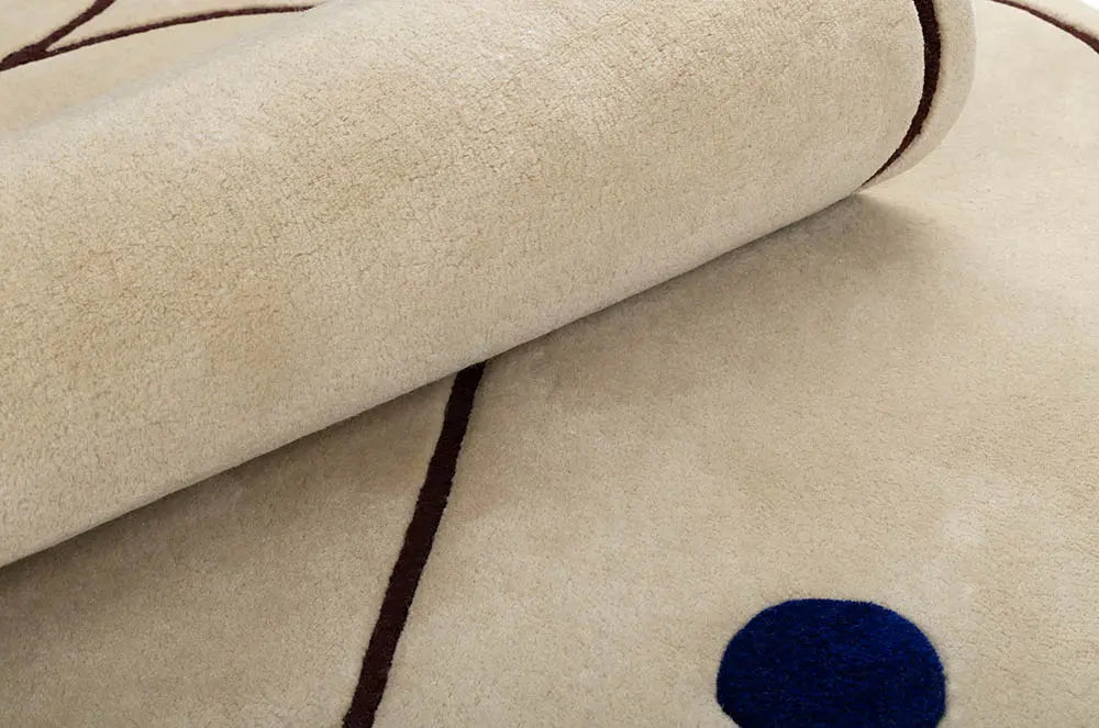 PARIS Beige Rug with Navy and Brown