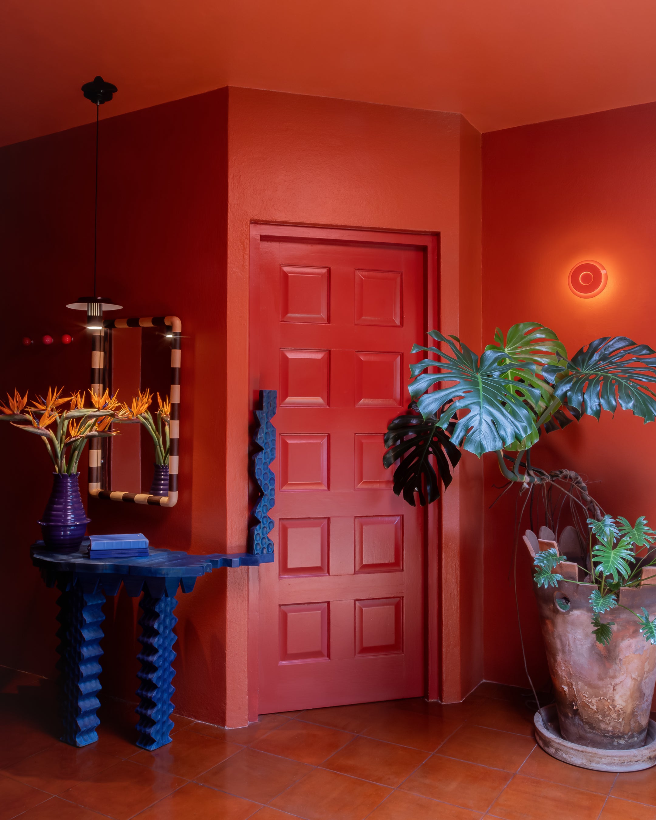 Wandlamp LILLE rode sinaasappel