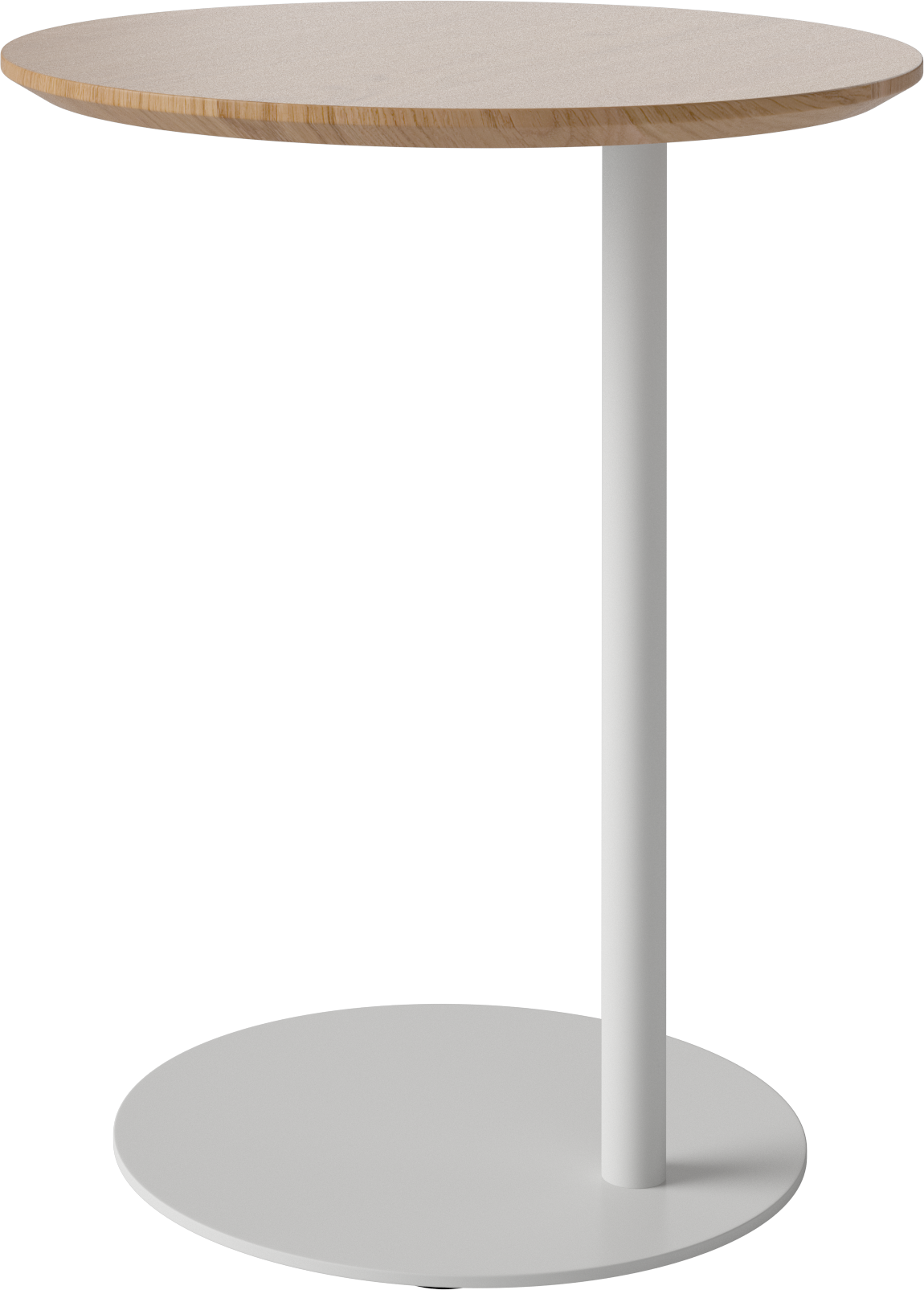 Bijzettafel PILLAR eikenhout met grijze basis